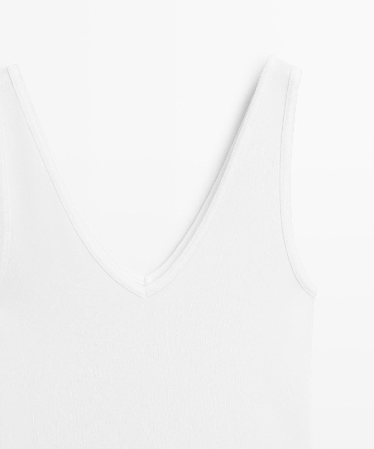 마시모두띠(MASSIMO DUTTI) 코튼 블렌드 슬리브리스 탑