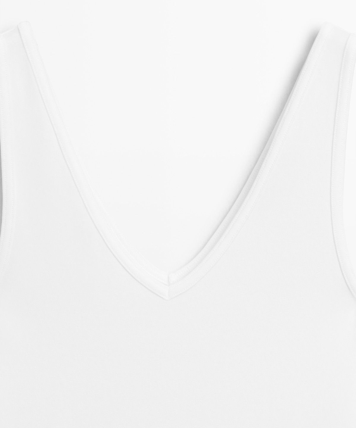 마시모두띠(MASSIMO DUTTI) 코튼 블렌드 슬리브리스 탑