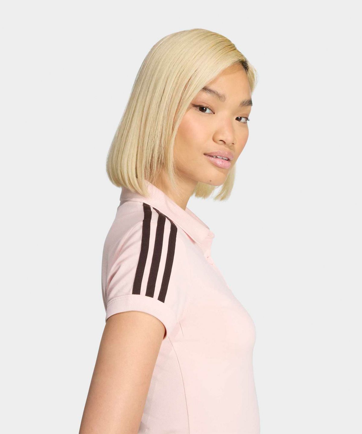 아디다스(ADIDAS) 3-스트라이프 폴로 - 샌디핑크:아우라커피 / KD3699