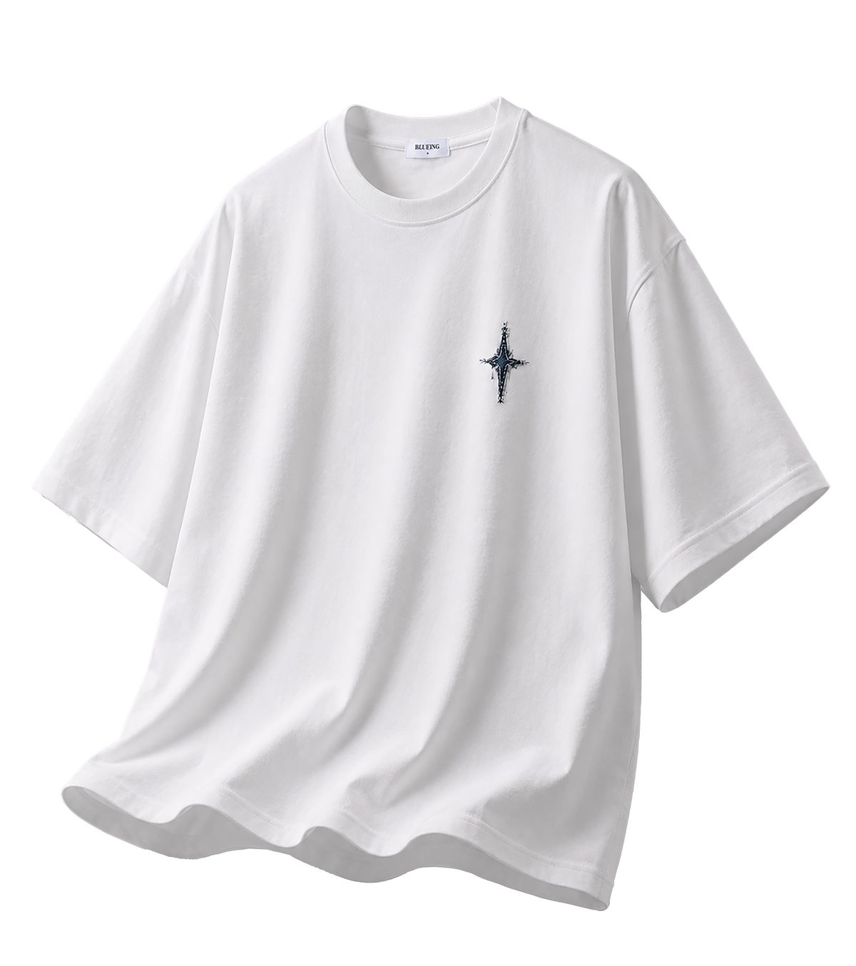 블루잉(BLUEING) DENIM STAR GRAPHIC TEE [WHIITE]