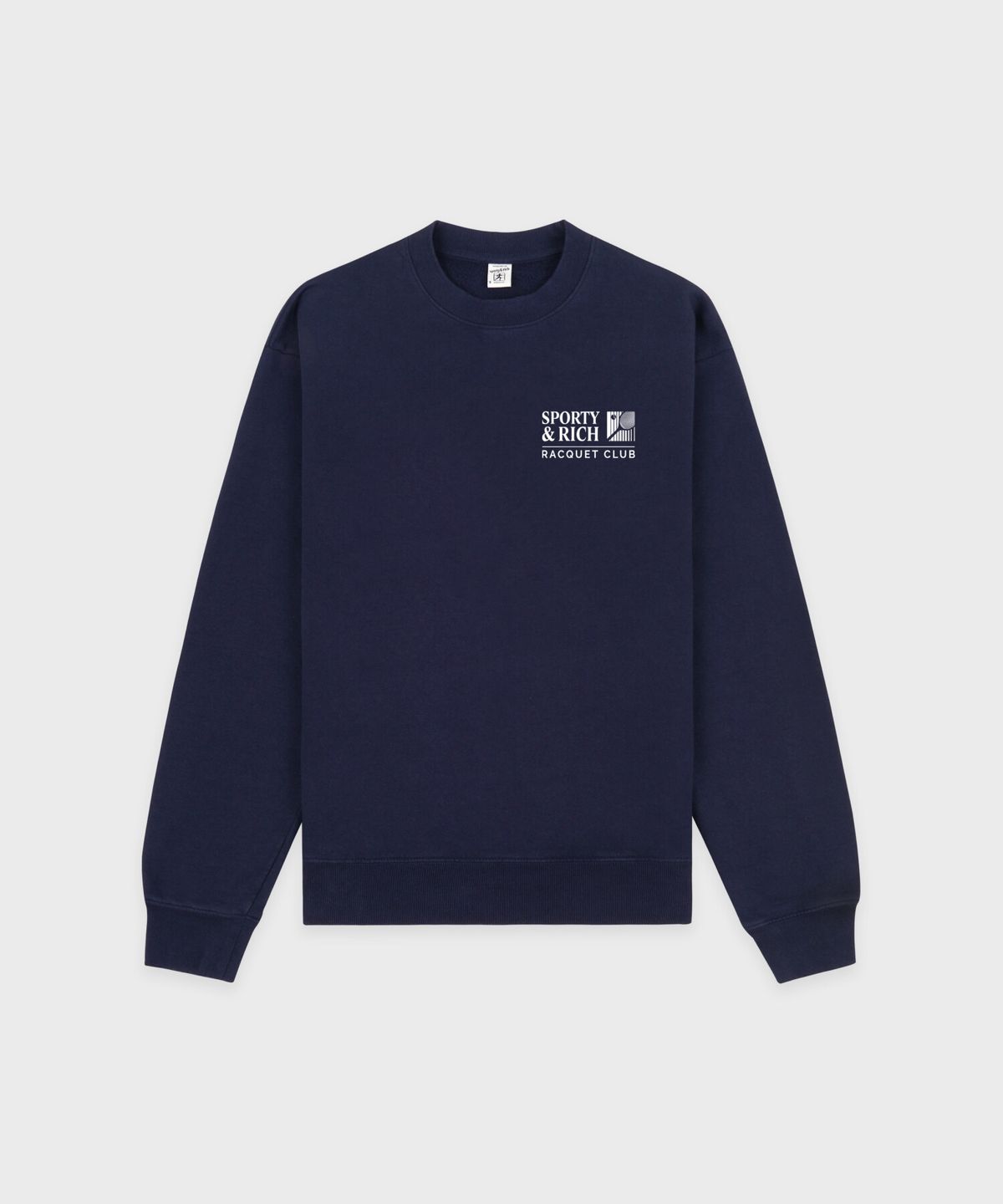 스포티앤리치(SPORTY&RICH) 프로모 크루넥 남여공용 - 네이비 R265AUW019