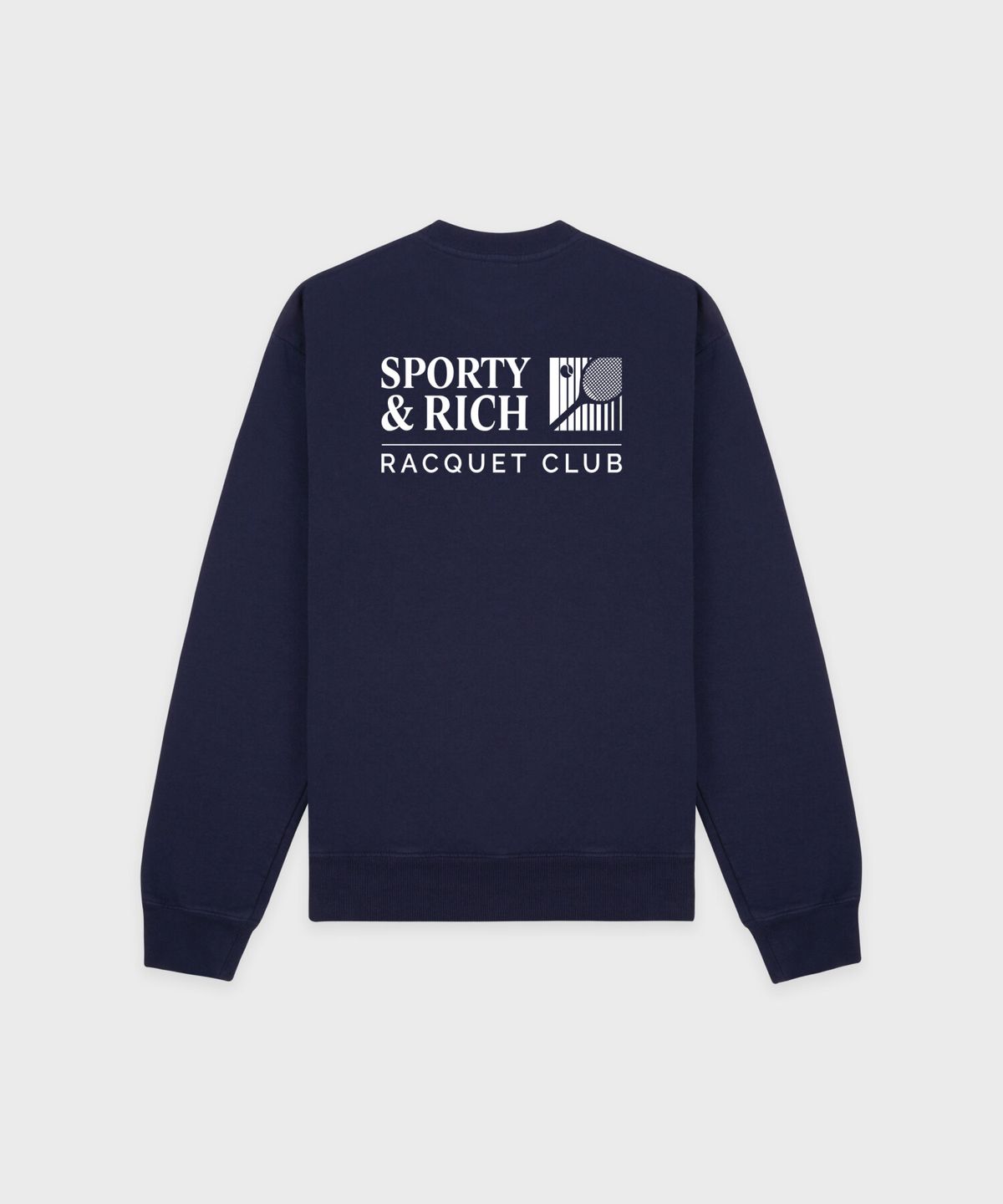 스포티앤리치(SPORTY&RICH) 프로모 크루넥 남여공용 - 네이비 R265AUW019