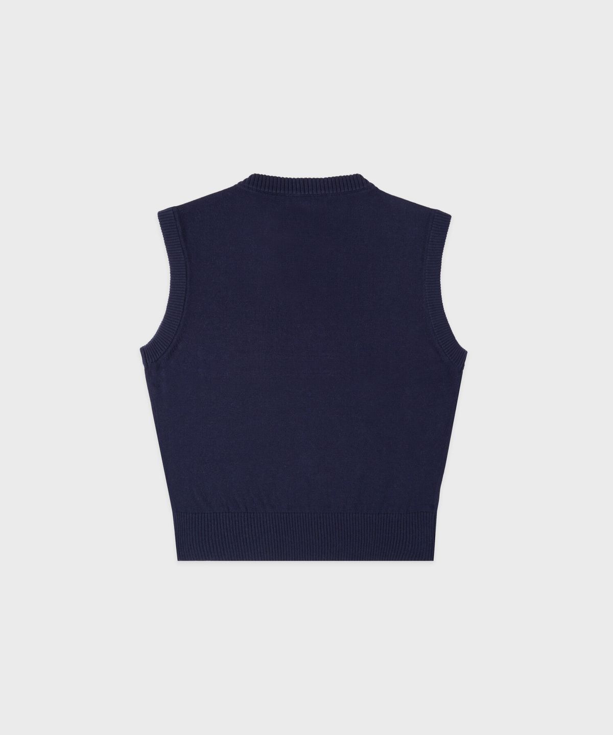 스포티앤리치(SPORTY&RICH) 시그니쳐 로고 니트 베스트 - 네이비 R265AWV001