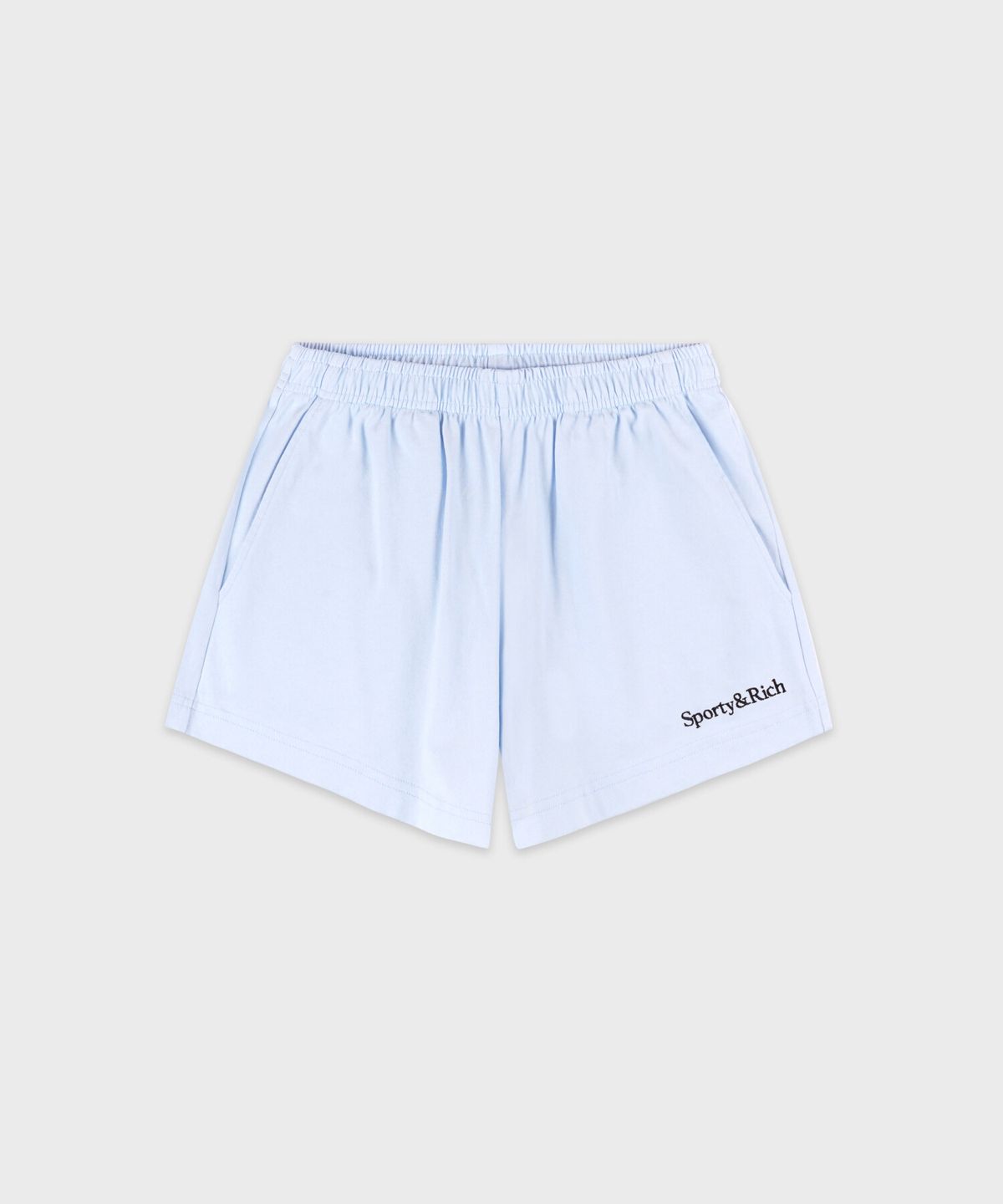 스포티앤리치(SPORTY&RICH) 세리프 로고 자수 디스코 쇼츠- 시엘 R265AW7010