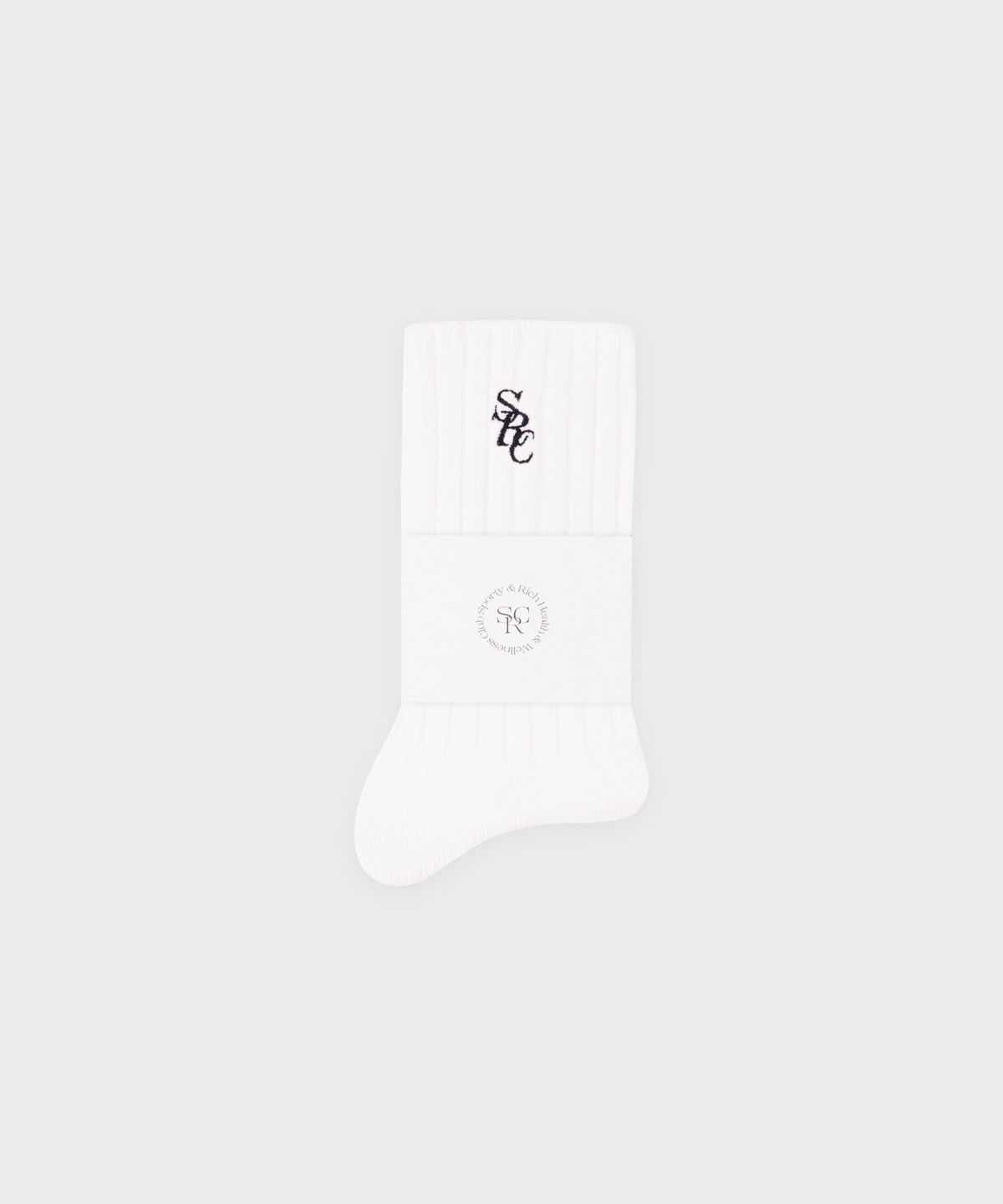 스포티앤리치(SPORTY&RICH) SRC 립 양말 - 화이트 R265AOC008