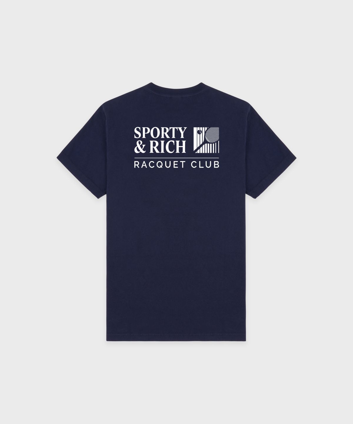 스포티앤리치(SPORTY&RICH) 프로모션 티셔츠 남여공용 - 네이비 R265AUT015