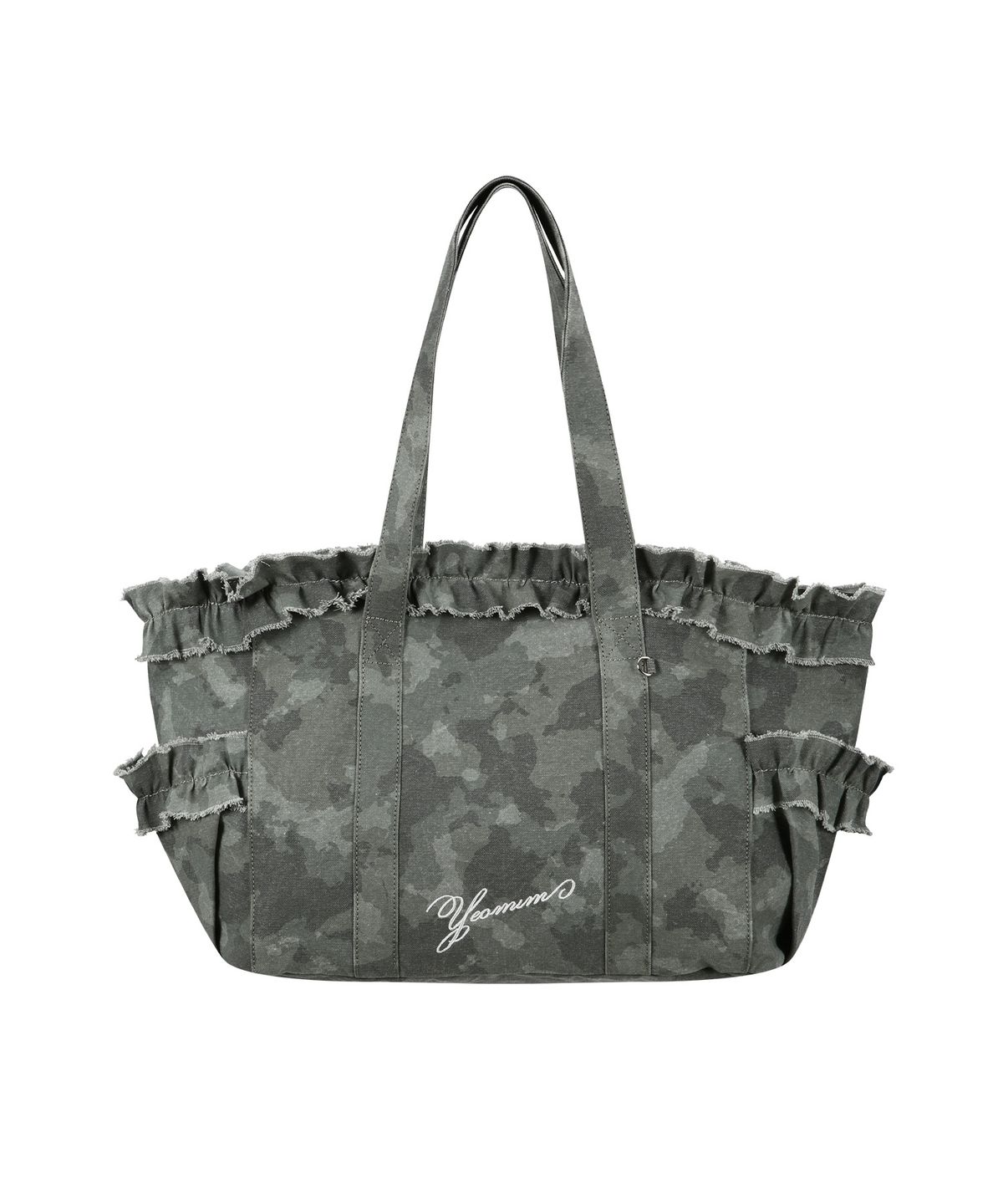 여밈(YEOMIM) camp frill bag (vintage camo)