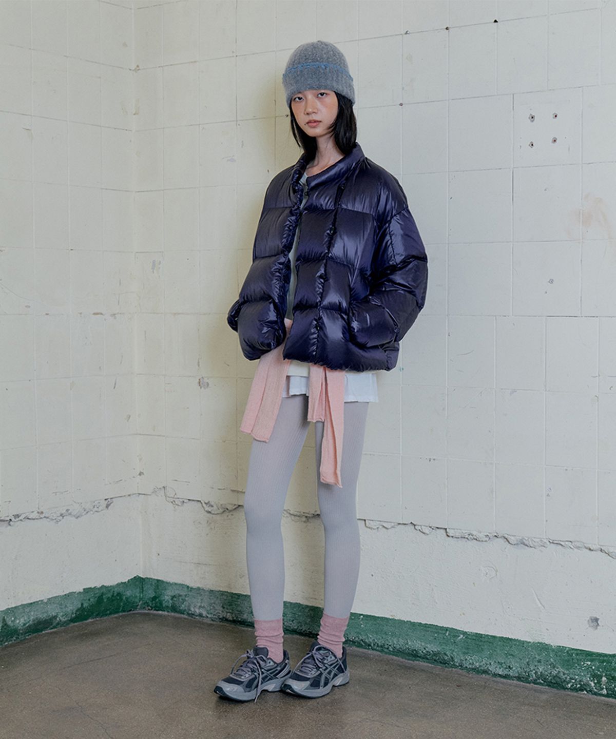 모노크롬(MONOCHROME) dale down jumper (purple)