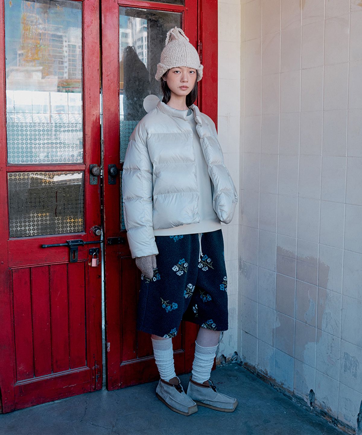 모노크롬(MONOCHROME) dale down jumper (light gray)