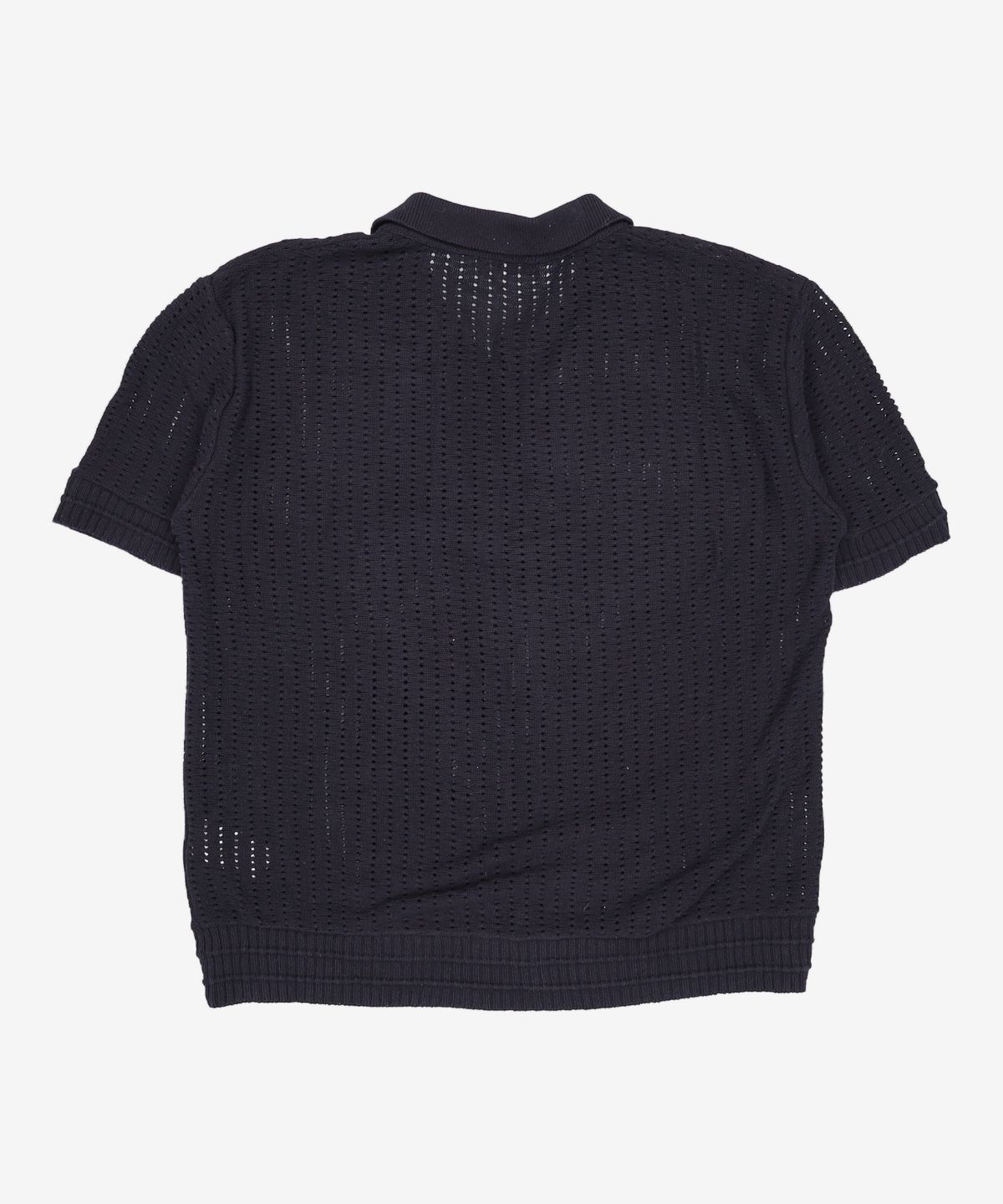 메종미네드(MAISON MINED) SAINT BLACK KNIT HALF SHIRTS