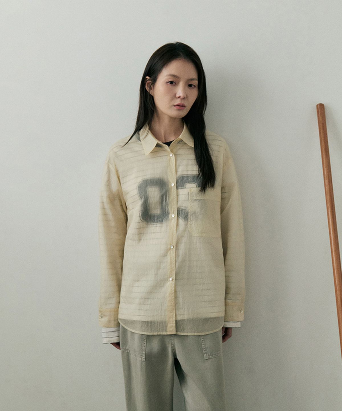 모노크롬(MONOCHROME) narr shirt (2color)