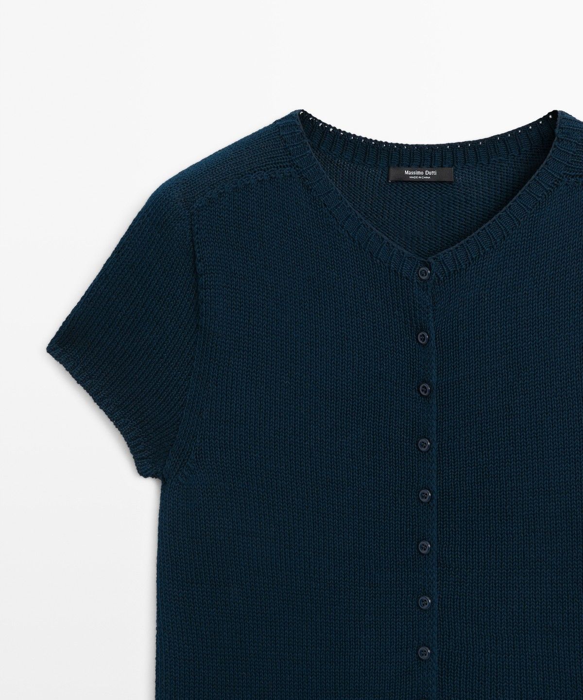 마시모두띠(MASSIMO DUTTI) 코튼 실크 블렌드 니트 가디건