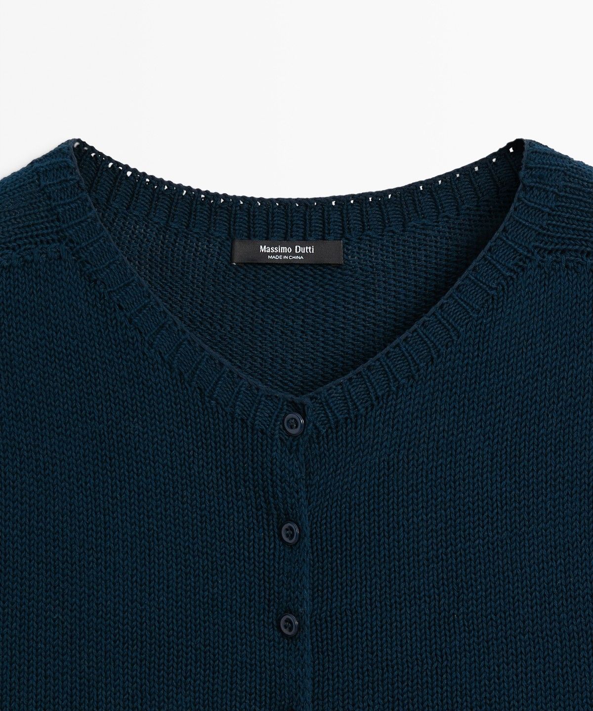 마시모두띠(MASSIMO DUTTI) 코튼 실크 블렌드 니트 가디건
