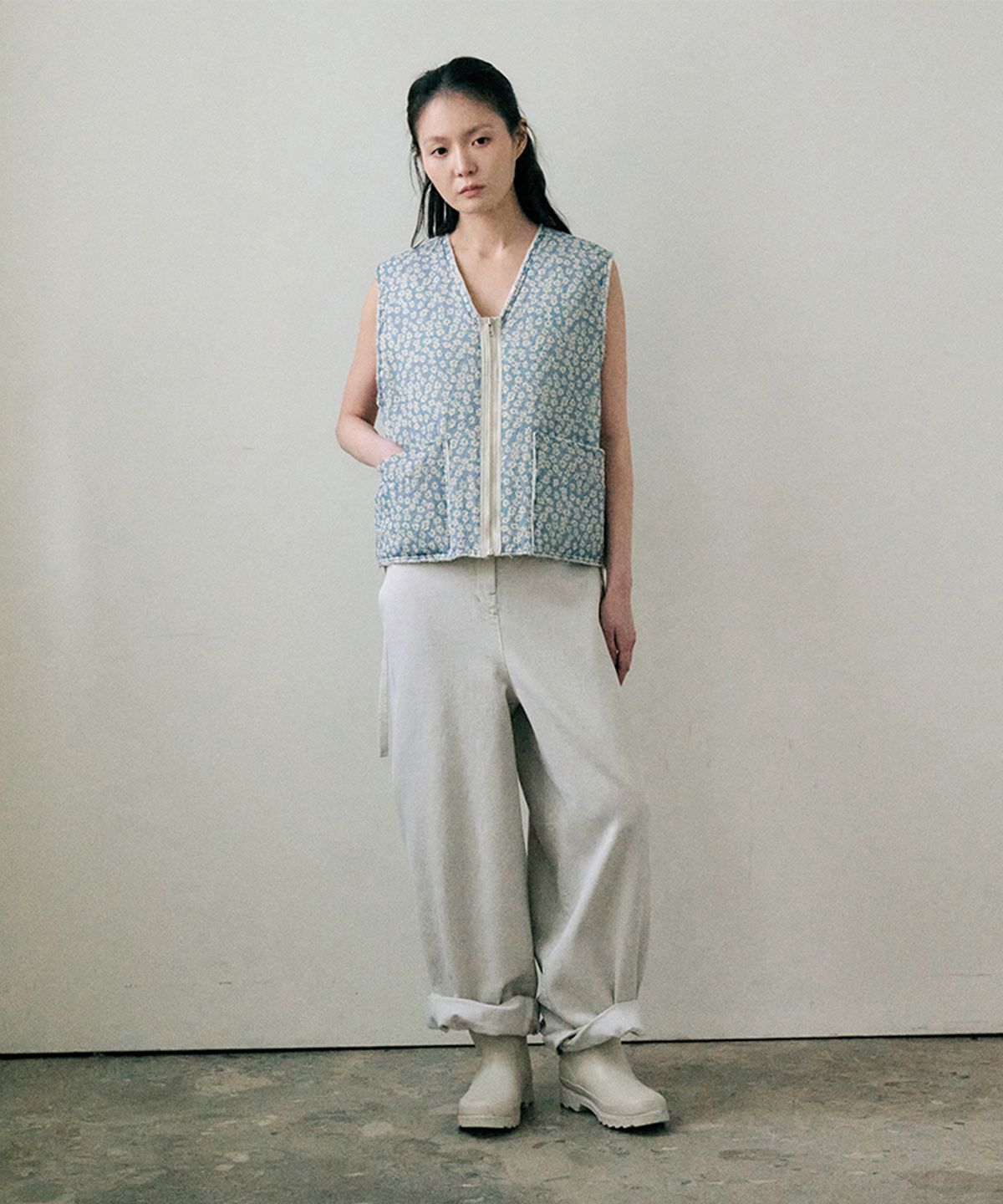 모노크롬(MONOCHROME) dasher overall (cream)