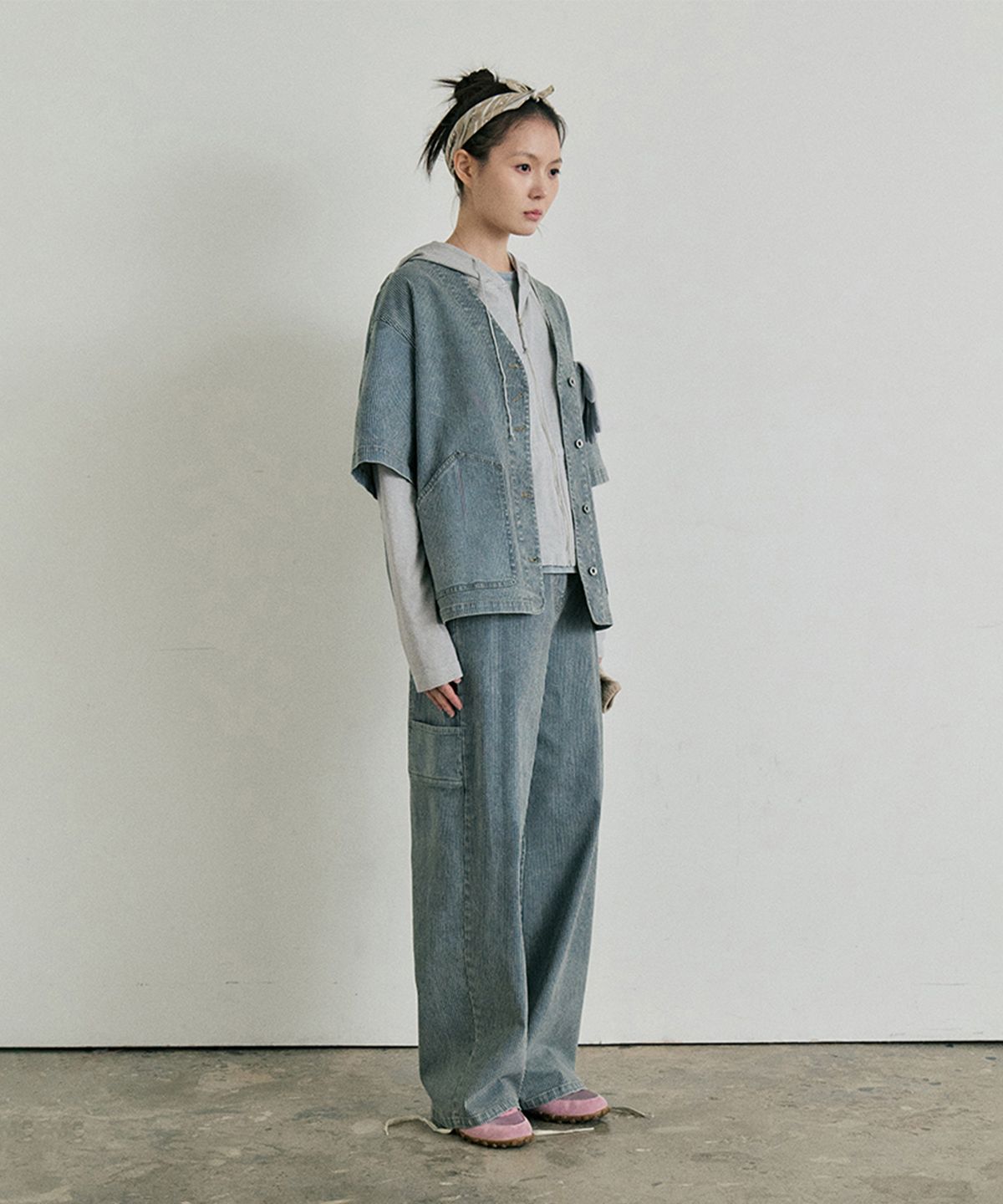 모노크롬(MONOCHROME) clary jacket (indigo)