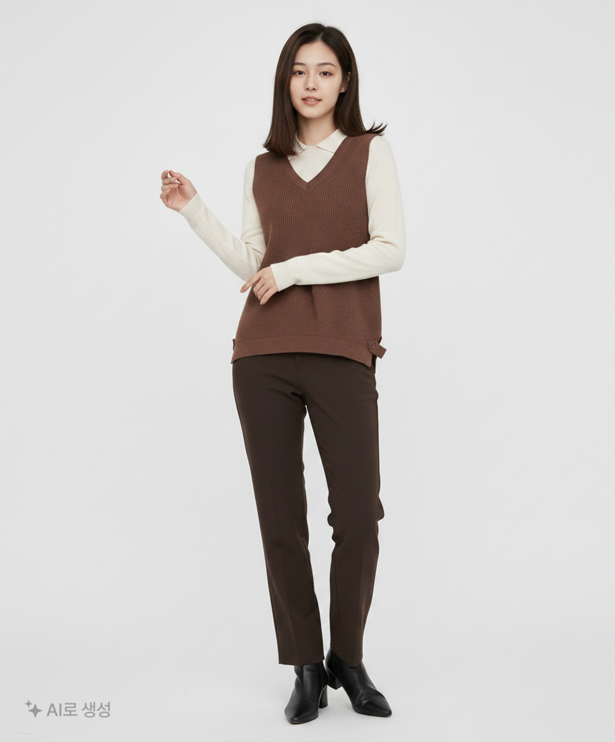 클라비스(CLOVIS) V넥 스웨터 조끼(2colors) CVVK94T01M 90