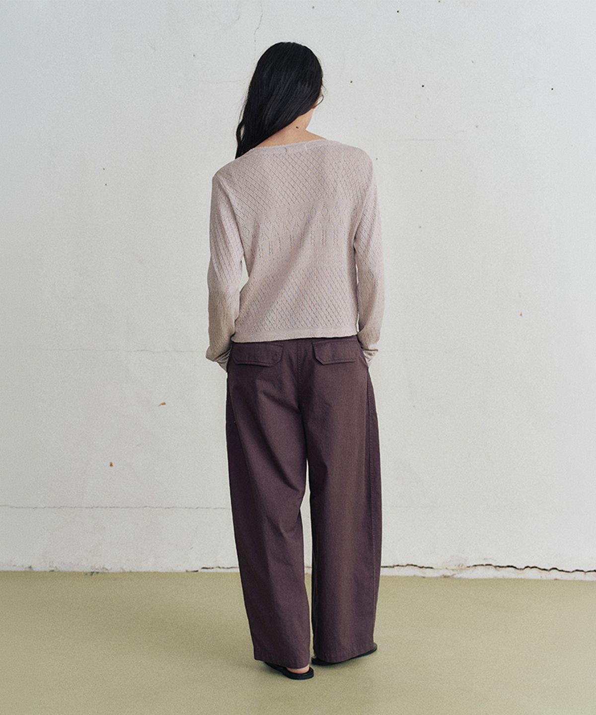 모노크롬(MONOCHROME) junia curved pants (2color)