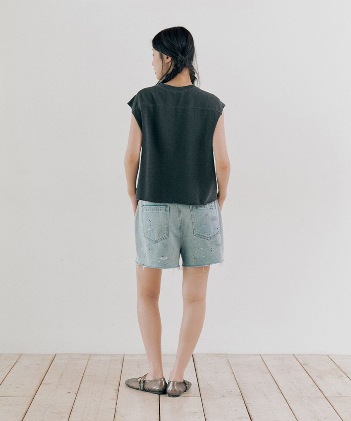 모노크롬(MONOCHROME) vey denim shorts (indigo)