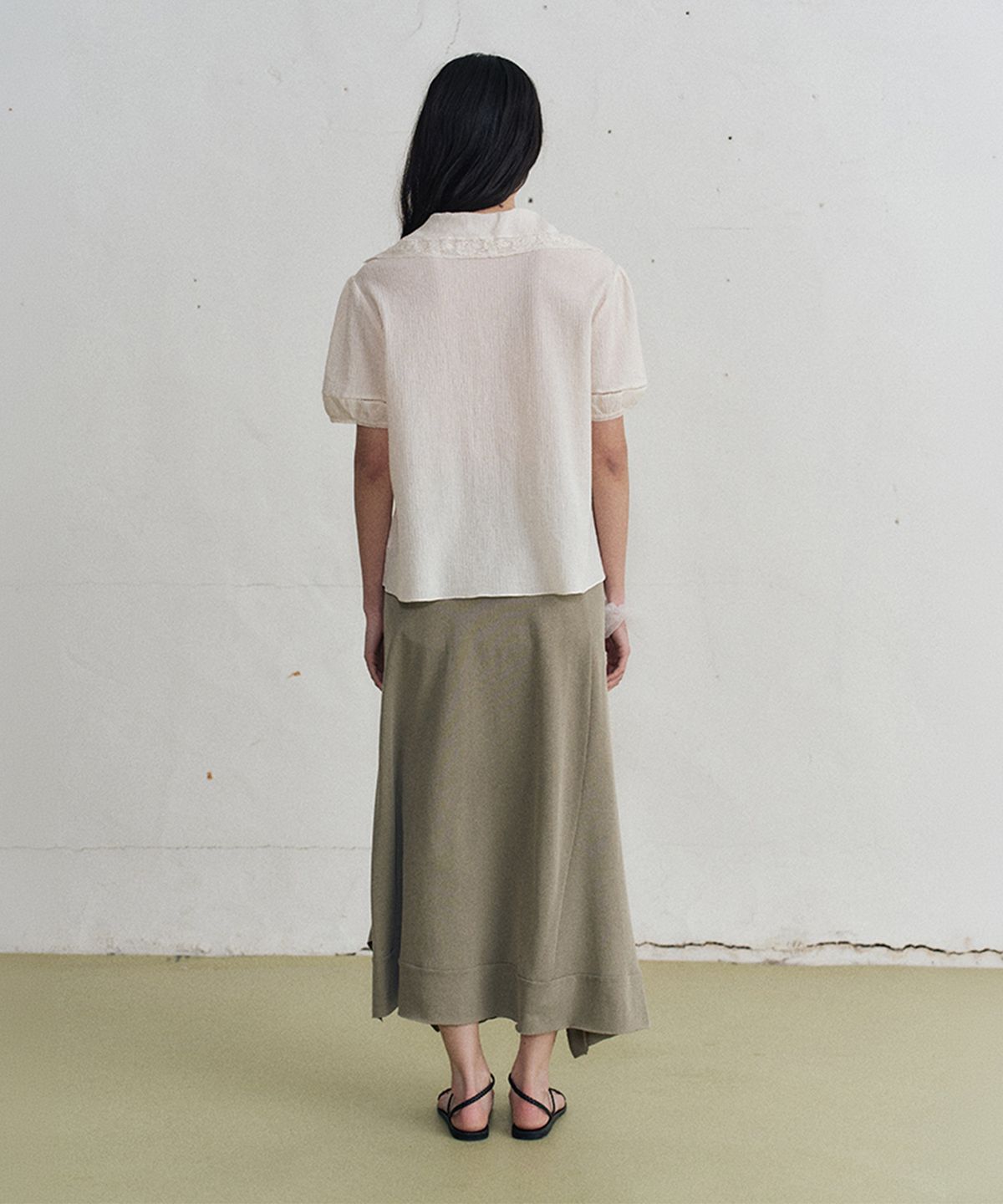 모노크롬(MONOCHROME) aleni cotton banding skirt (2color)