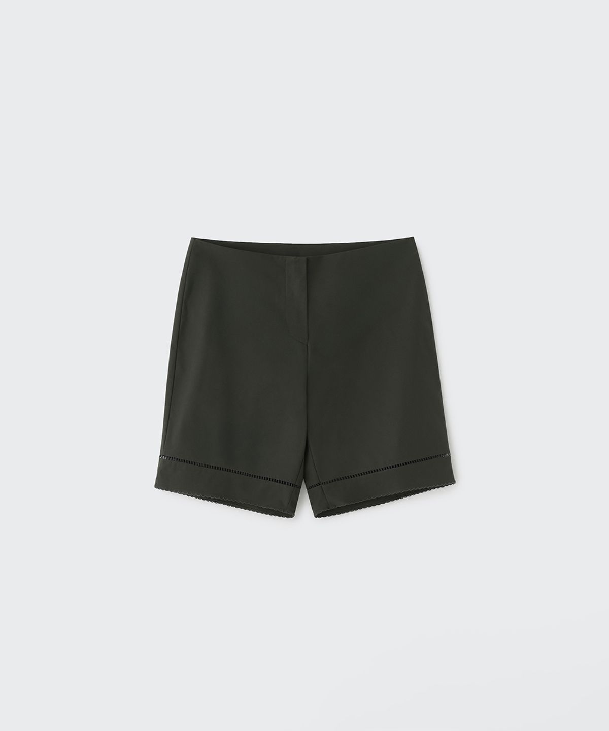 코스모스(COSMOSS) LACE HALF PANTS (KHAKI BROWN)