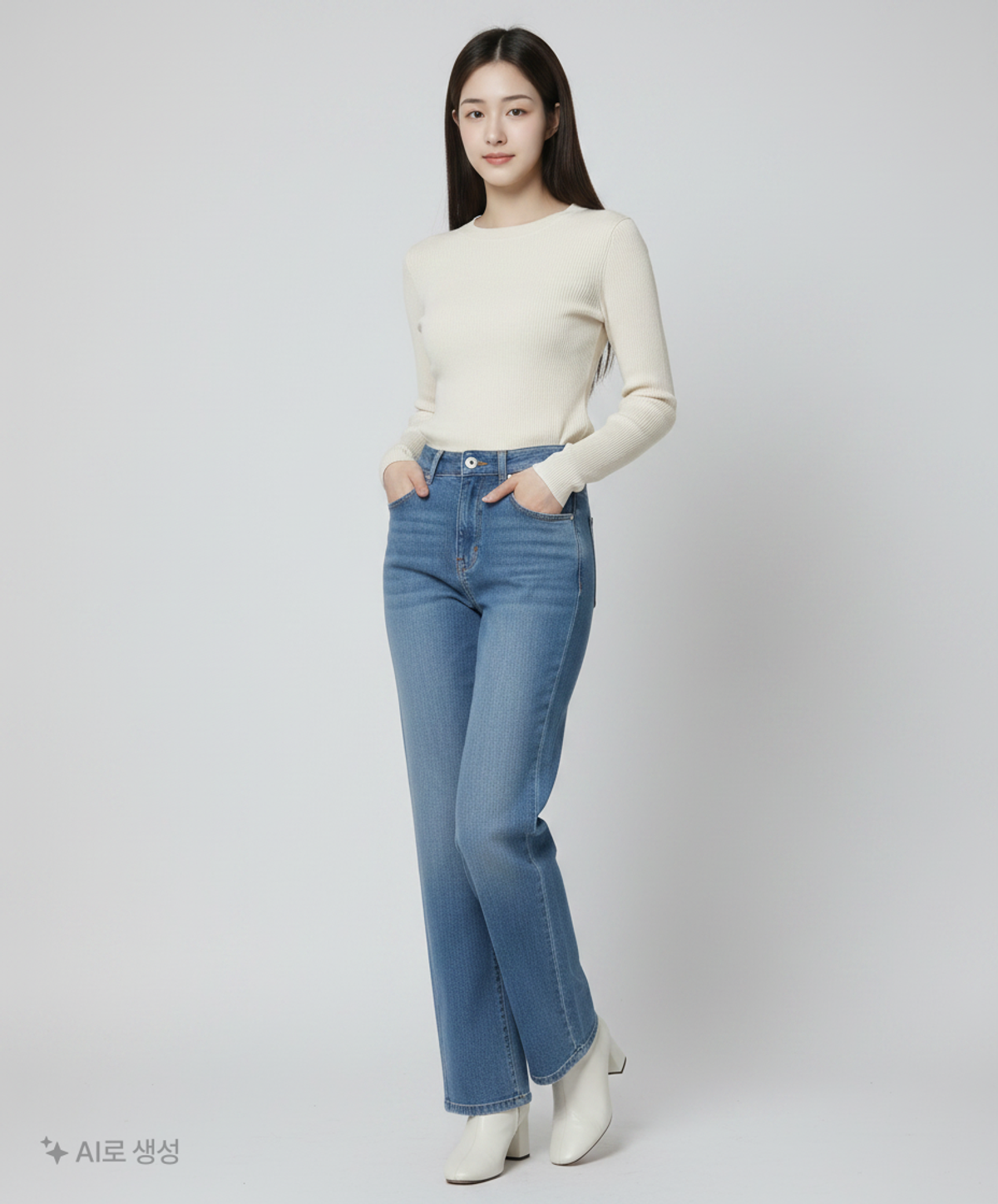베이직코튼(BASIC COTTON) 청/데님 팬츠 FREE