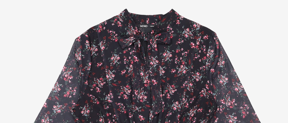 미쏘(MIXXO) 잔플라워 쉬폰원피스 MIWOW9112R S