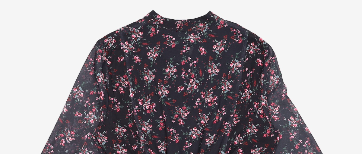 미쏘(MIXXO) 잔플라워 쉬폰원피스 MIWOW9112R S