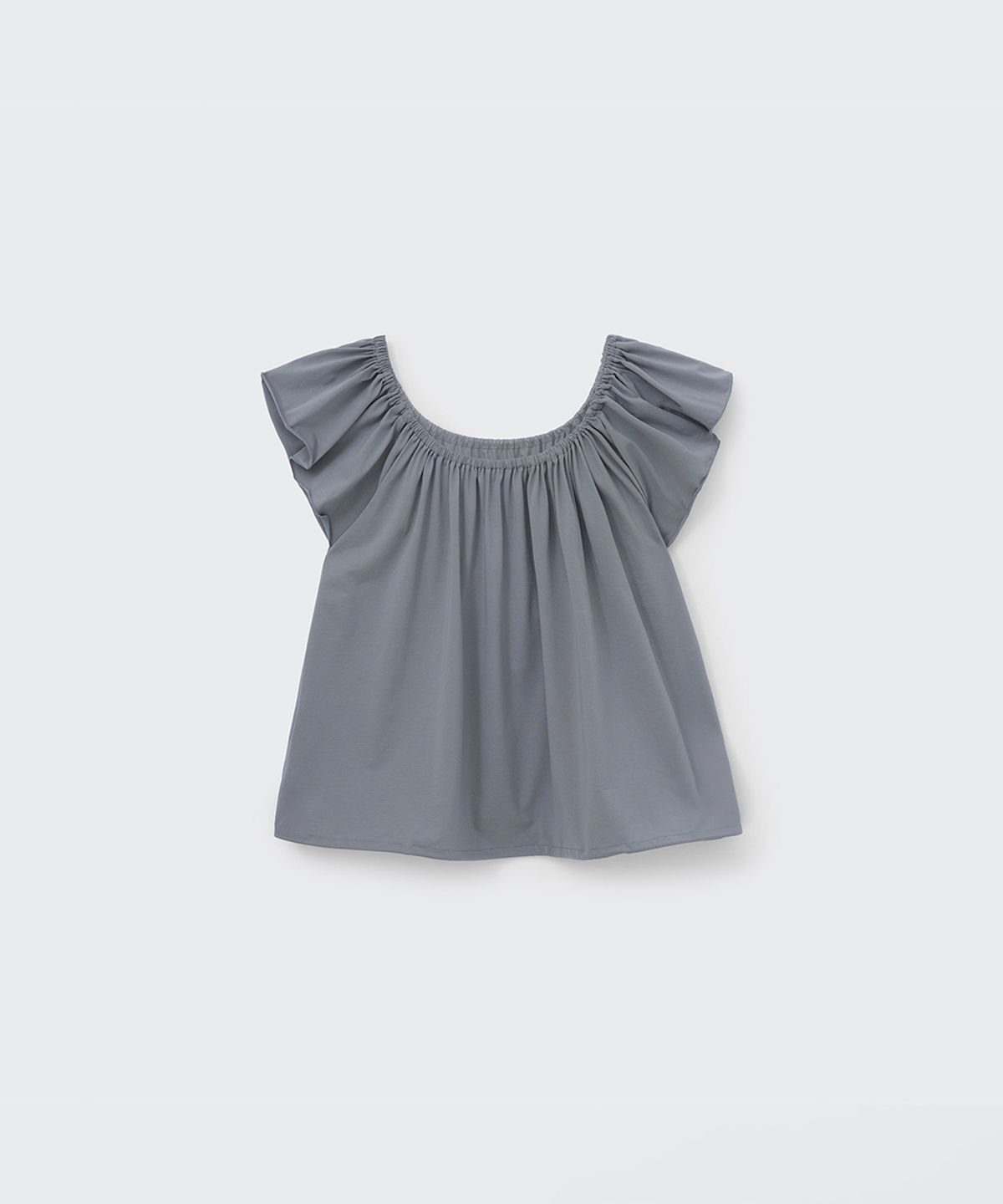 코스모스(COSMOSS) SOFT SHIRRING TOP (HETHER GREY)