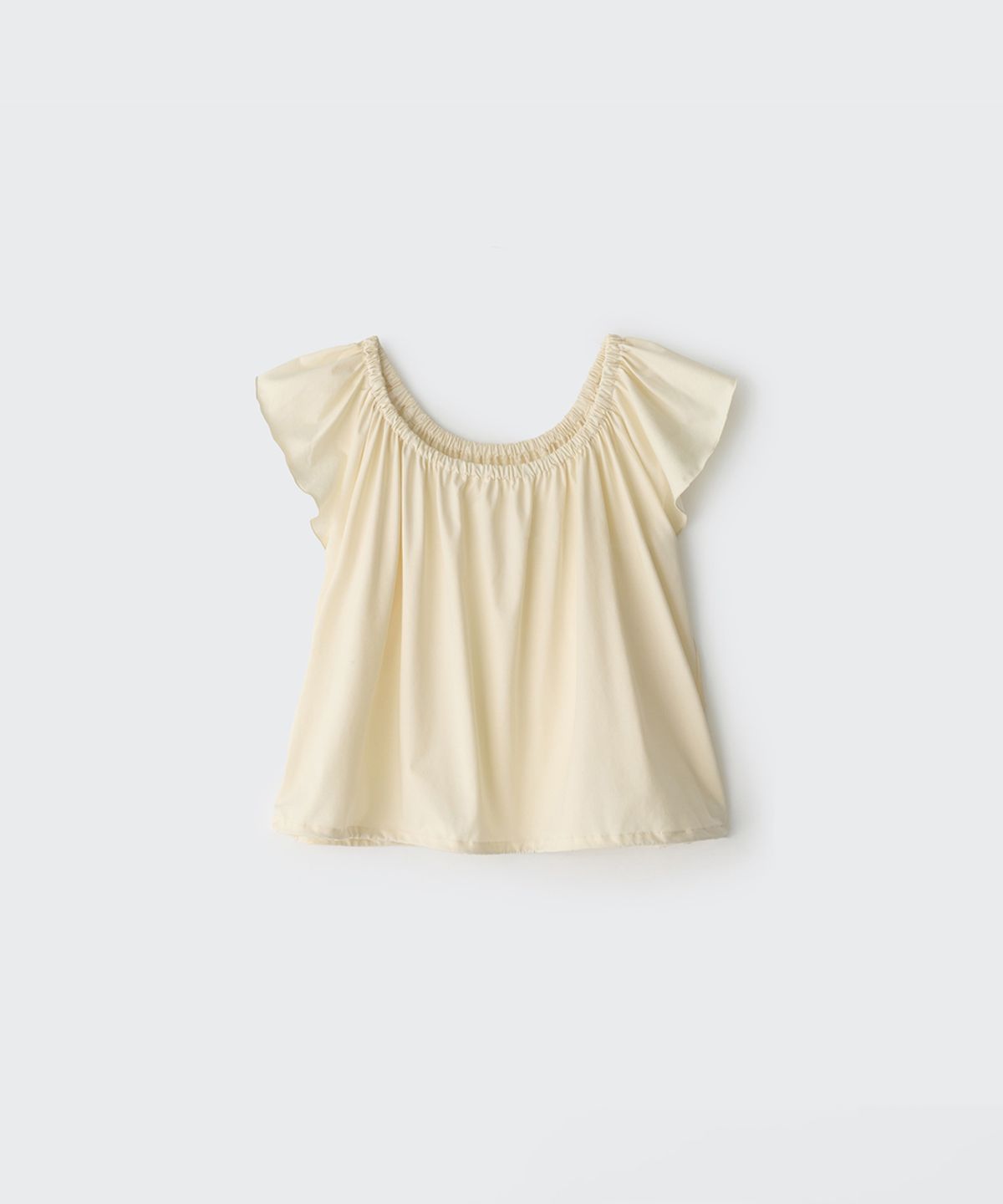 코스모스(COSMOSS) SOFT SHIRRING TOP (YELLOW)