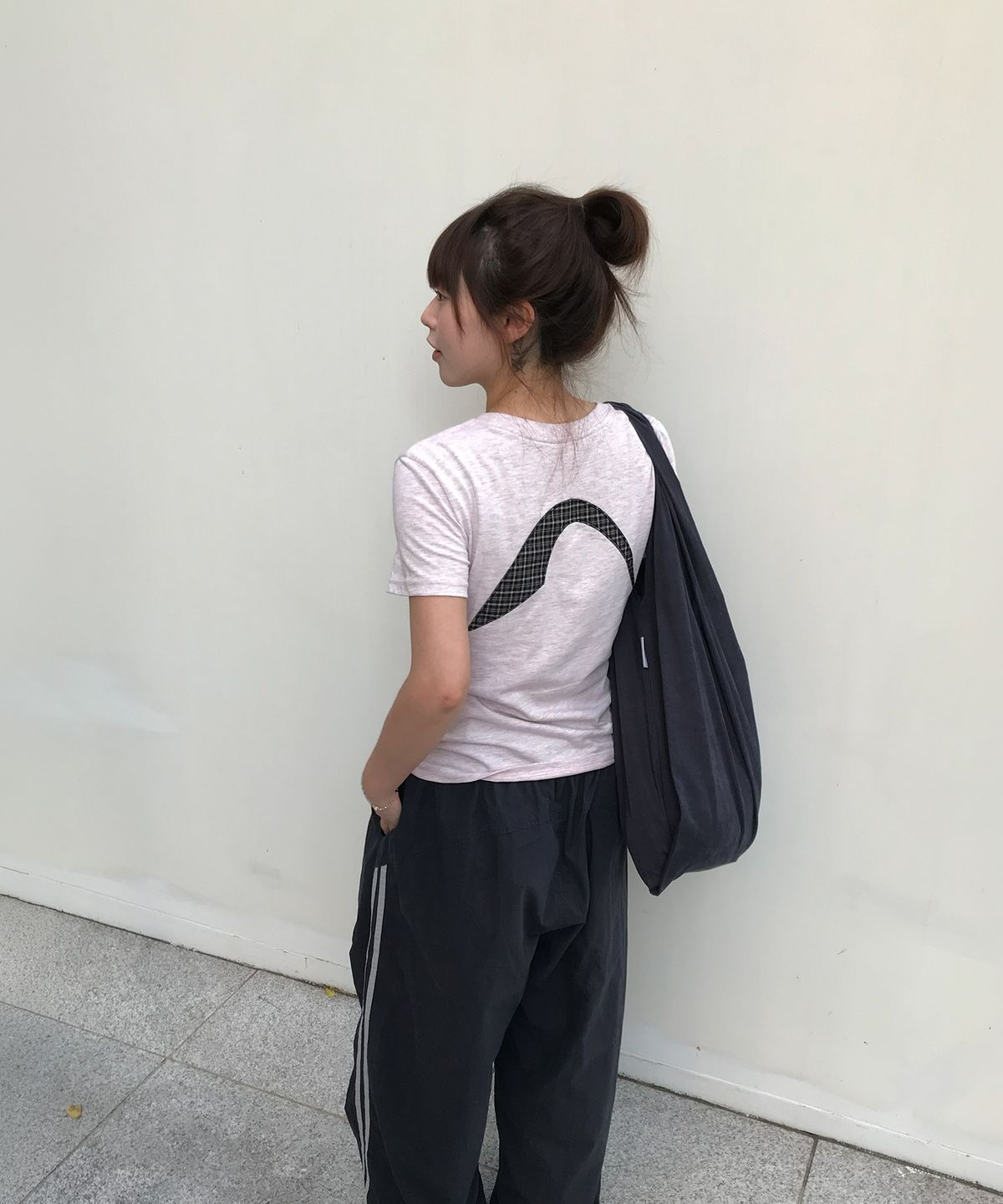 제로시(ZEROSI) (W) ZRS Symbol Applique Tee (LIGHT PINK)