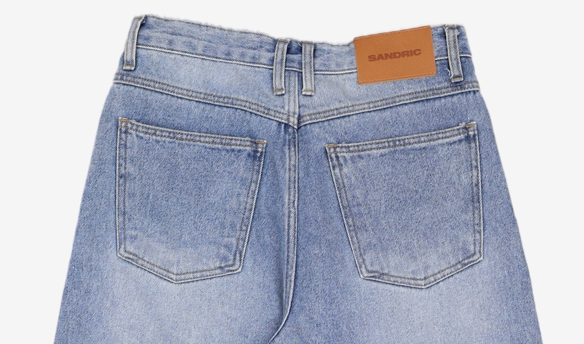 샌드릭(SANDRIC) STRAIGHT SNAP BUTTON DENIM PANTS_LIGHT BLUE S