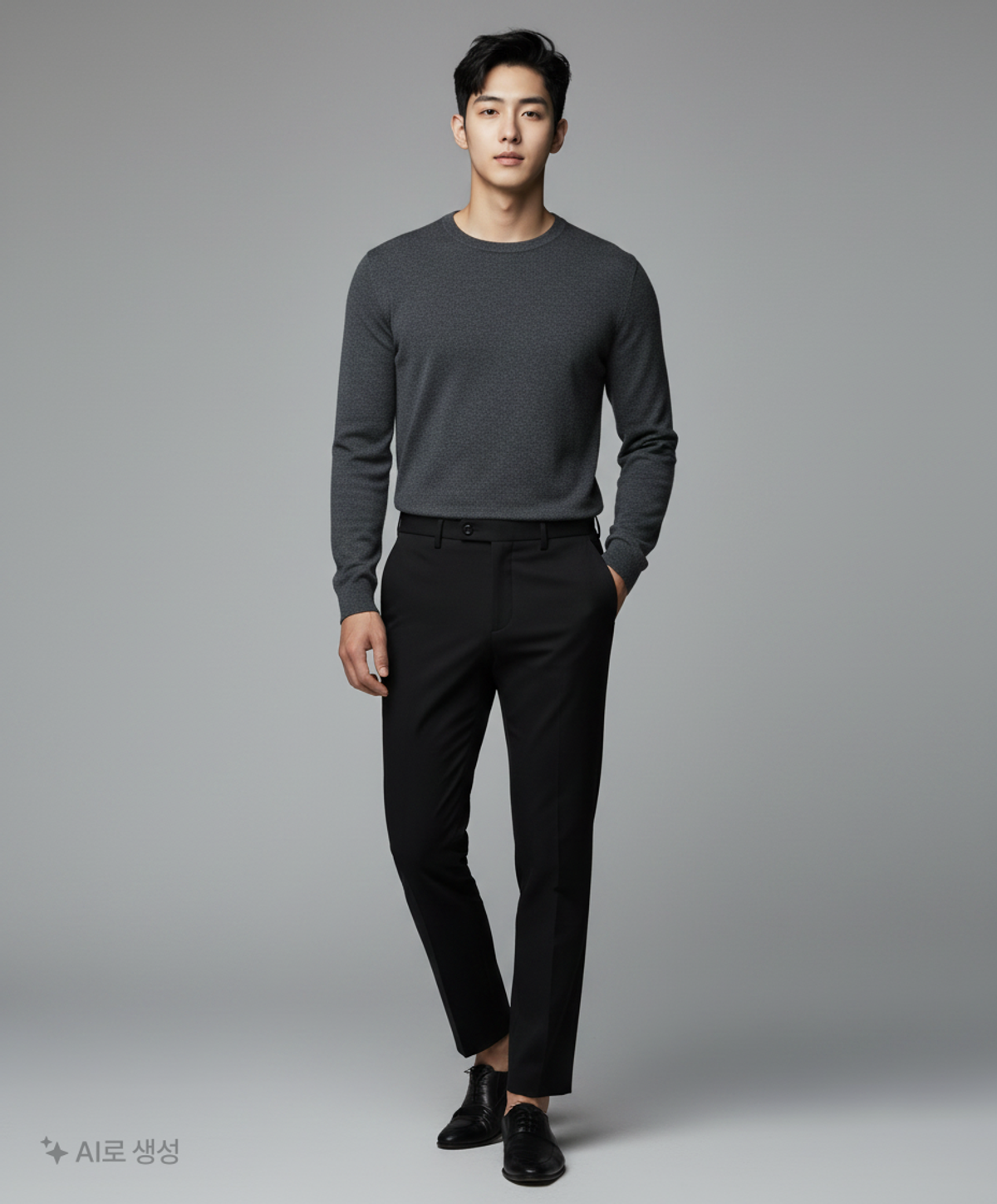 무신사 스탠다드(MUSINSA STANDARD) 라이트웨이트 스키니 히든 밴딩 크롭 슬랙스 [블랙] 33