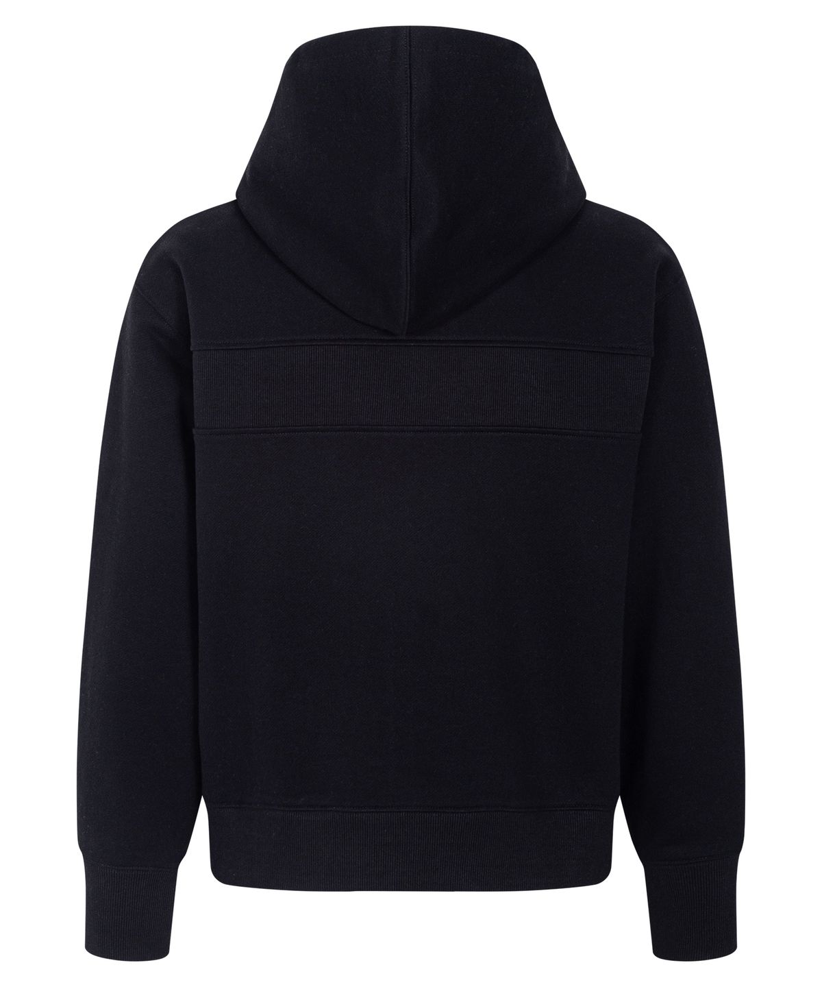 에이치직(H.JIK) Deconstructed Rib Panel Zip-up Hoodie- Black