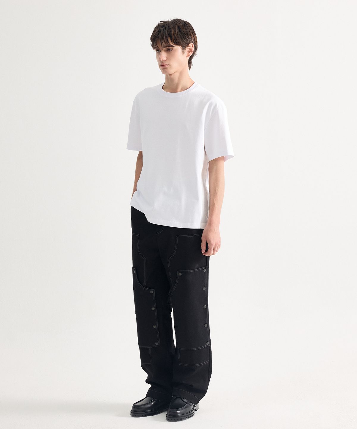 에이치직(H.JIK) Detachable Double Knee Trousers - Black