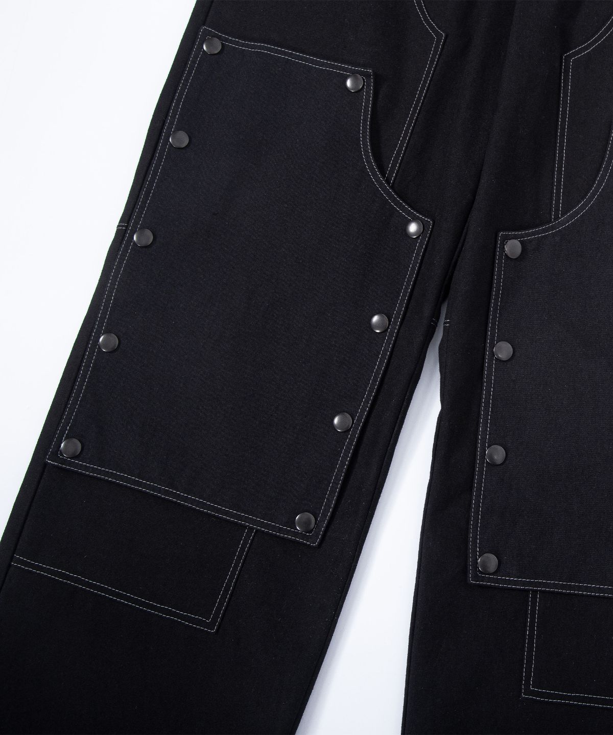 에이치직(H.JIK) Detachable Double Knee Trousers - Black