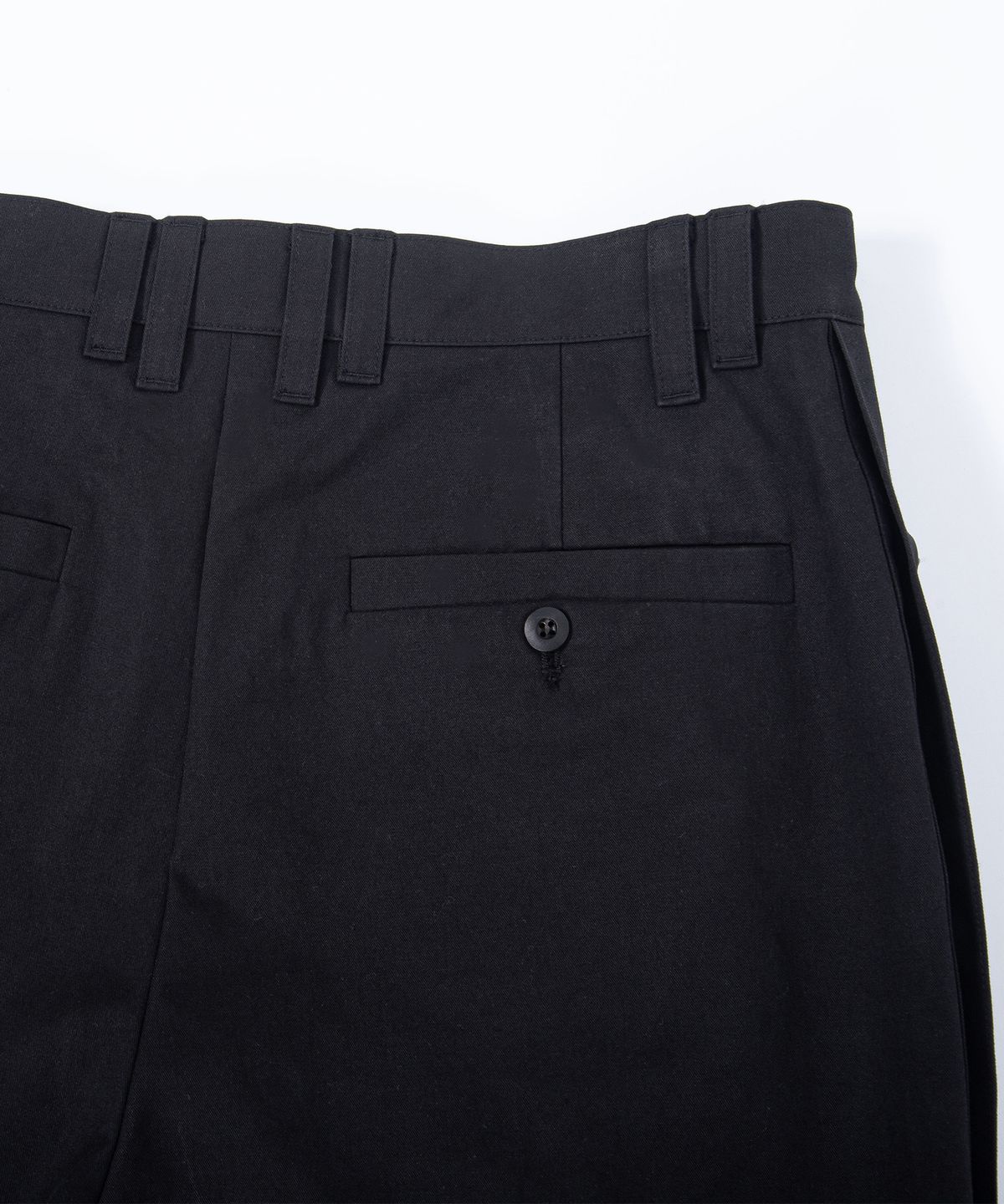 에이치직(H.JIK) Side Placket Cuff Wide Trousers - Black
