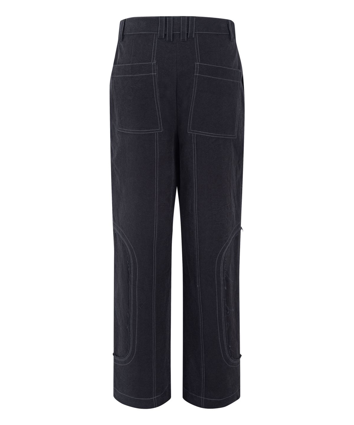 에이치직(H.JIK) Raw-edge Side Panel Trousers - Dusty Black