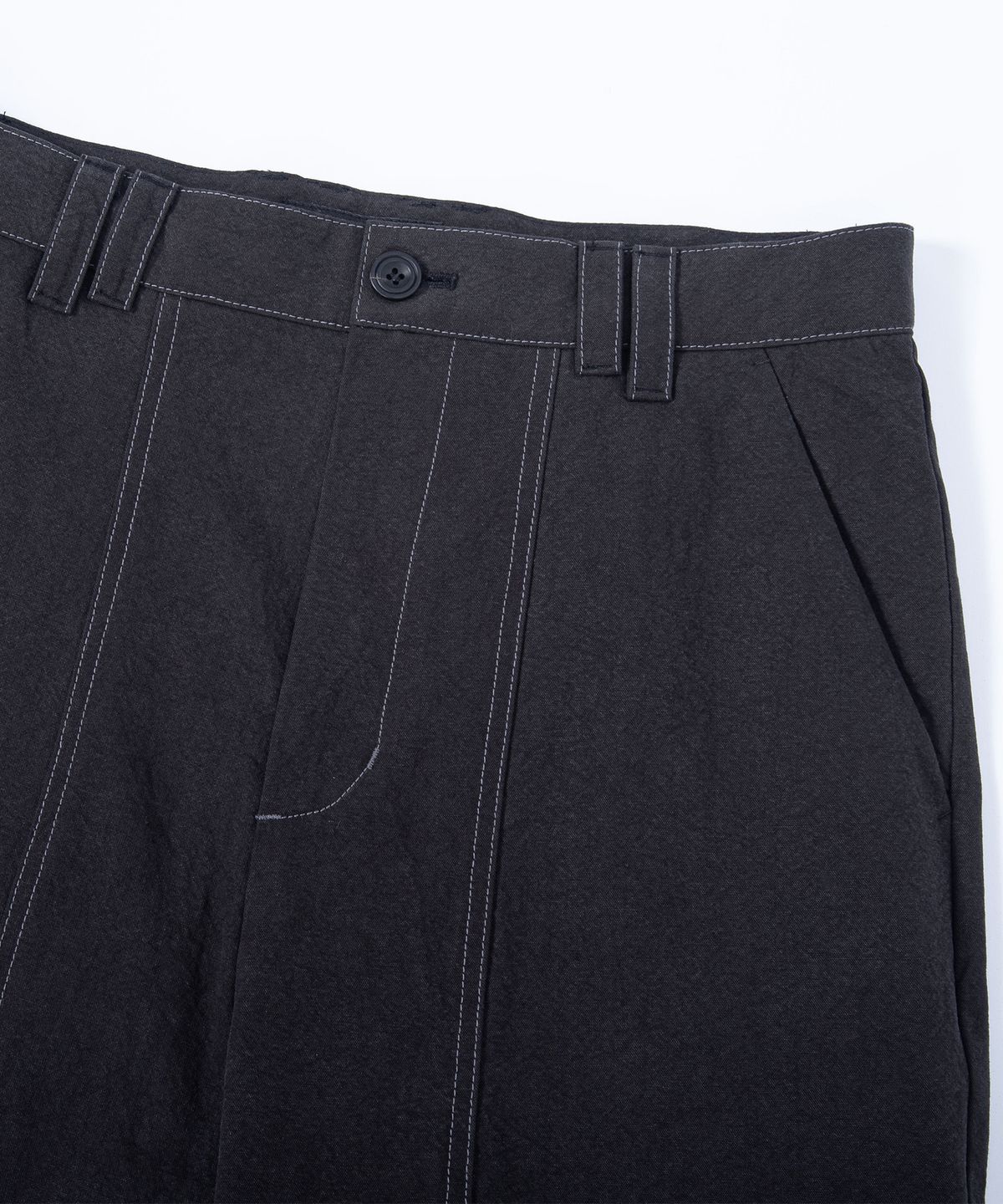 에이치직(H.JIK) Raw-edge Side Panel Trousers - Dusty Black