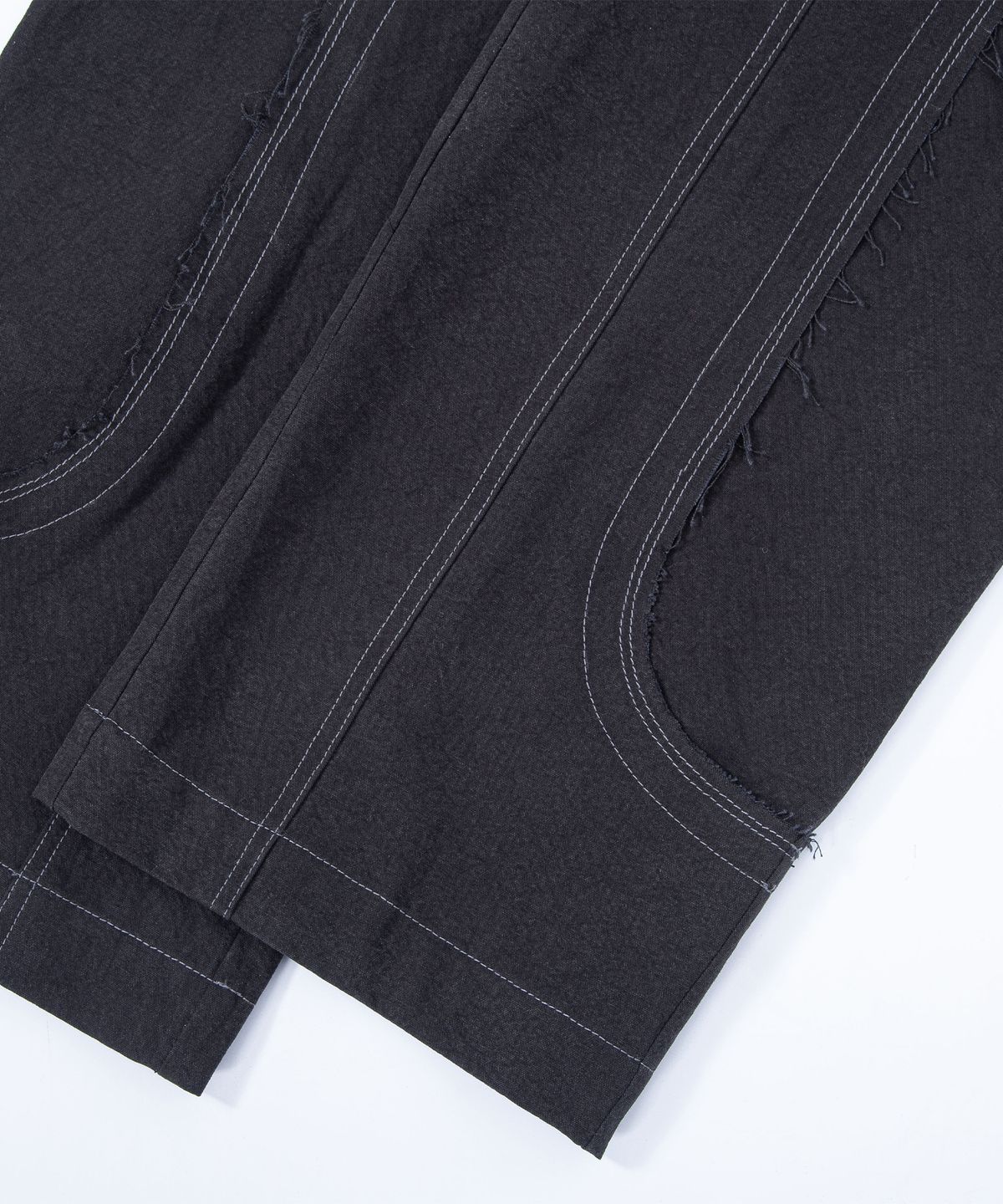 에이치직(H.JIK) Raw-edge Side Panel Trousers - Dusty Black