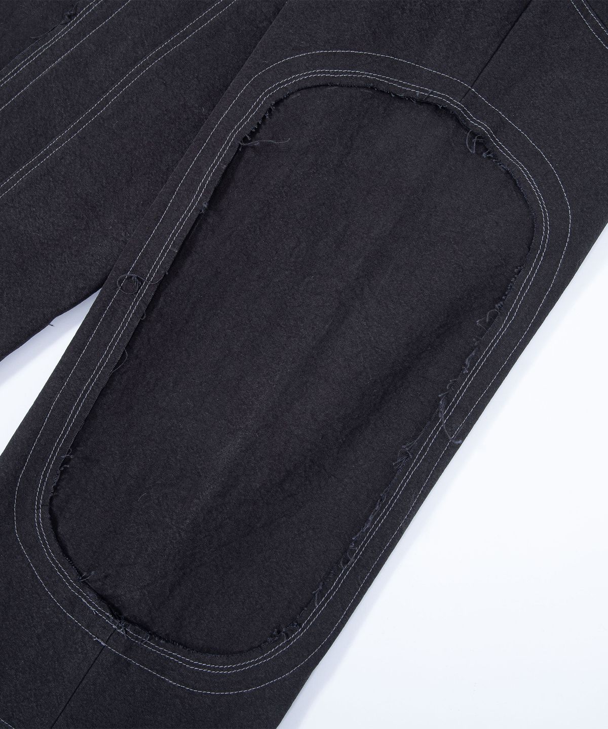 에이치직(H.JIK) Raw-edge Side Panel Trousers - Dusty Black