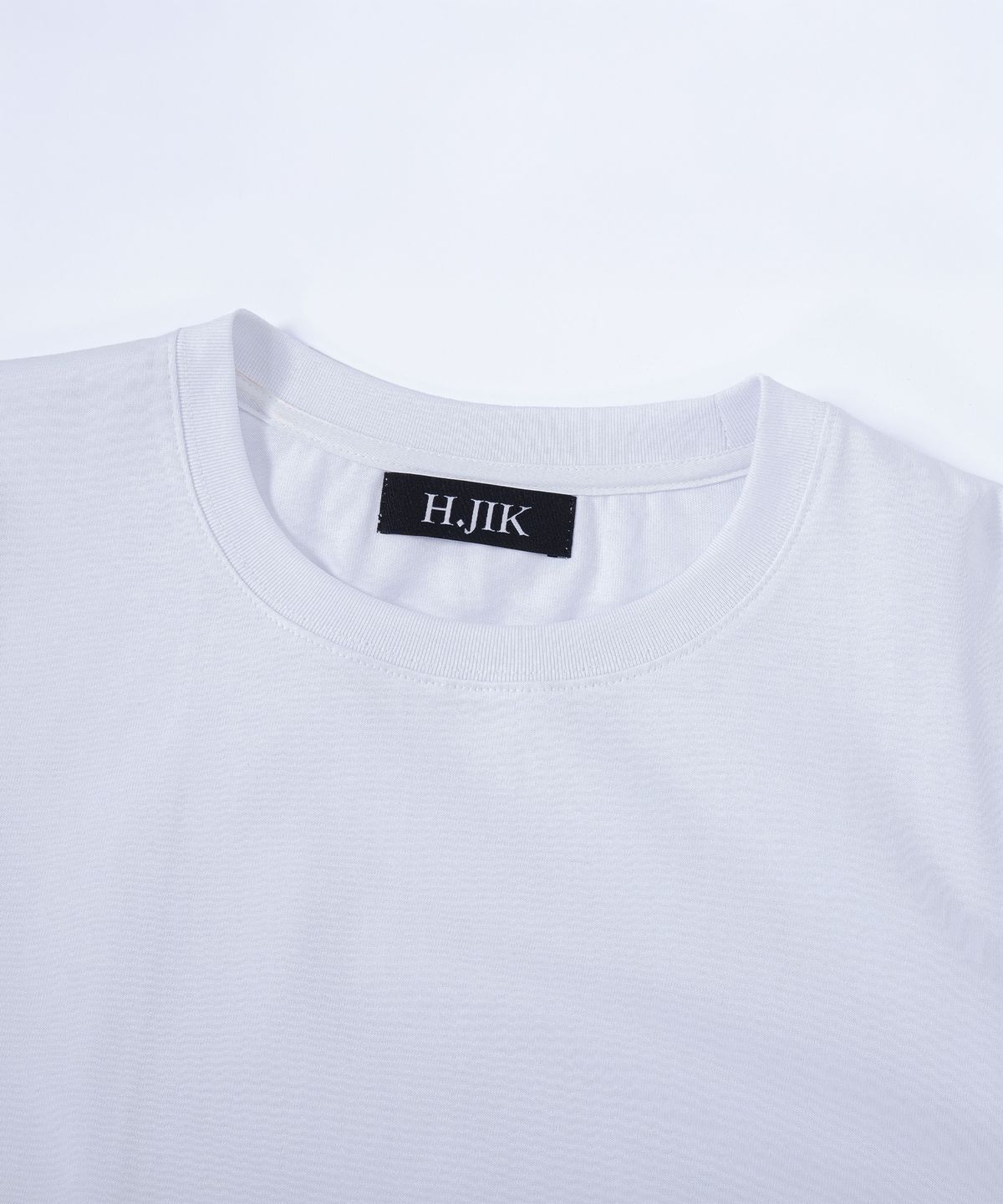 에이치직(H.JIK) Contrast Side Panel T-Shirt - White