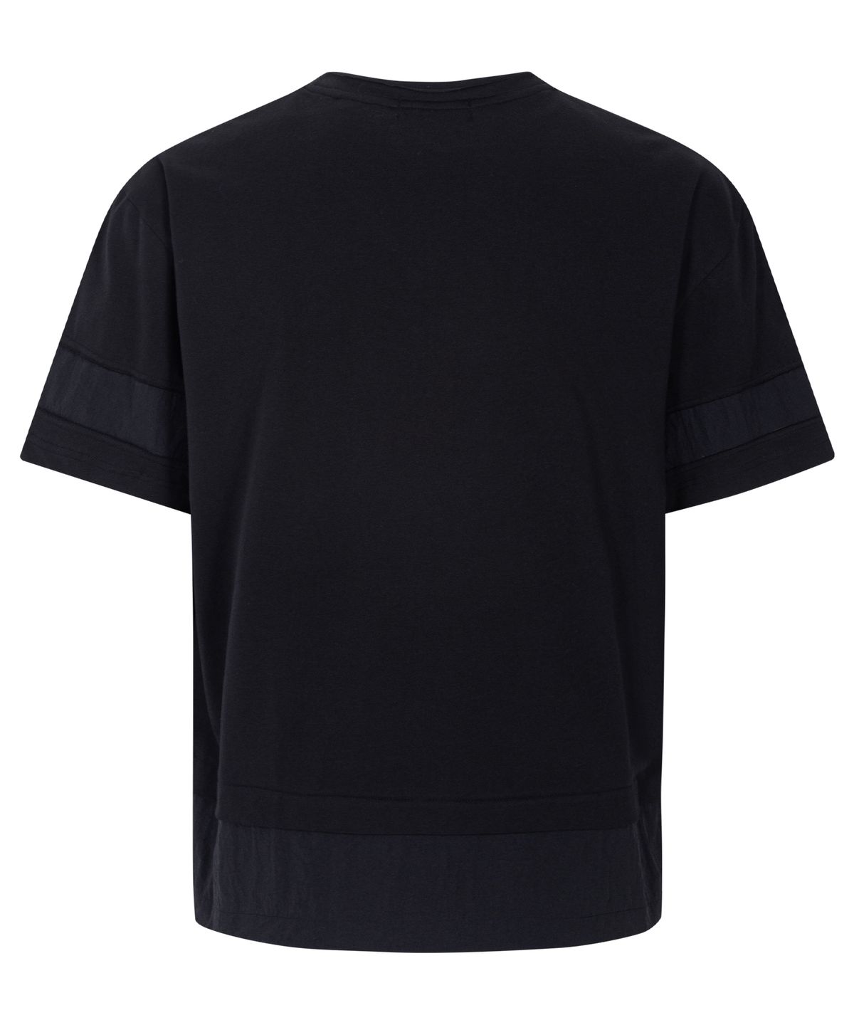 에이치직(H.JIK) Multi Raw-edge Panelled T-shirt-Black