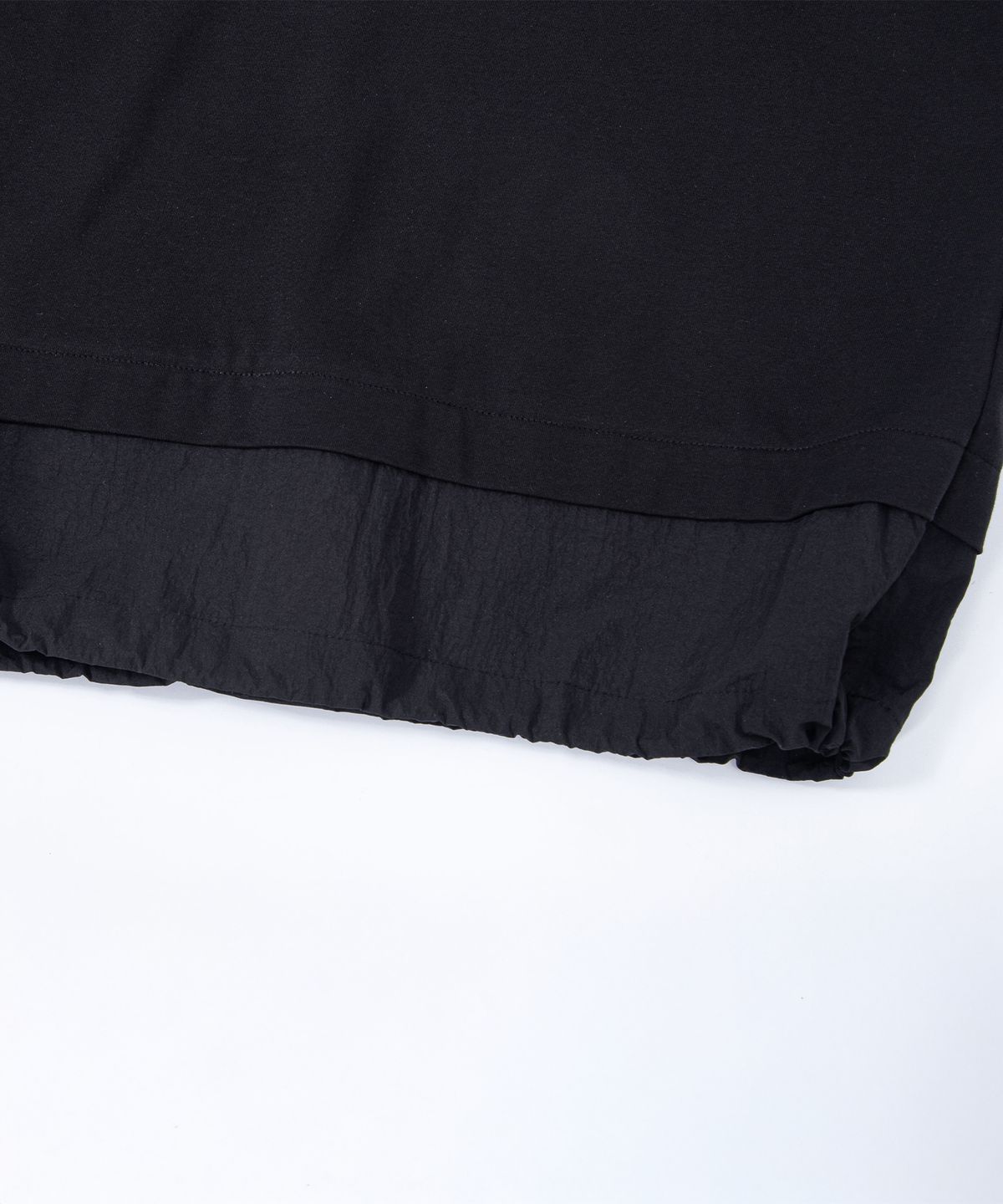 에이치직(H.JIK) Multi Raw-edge Panelled T-shirt-Black