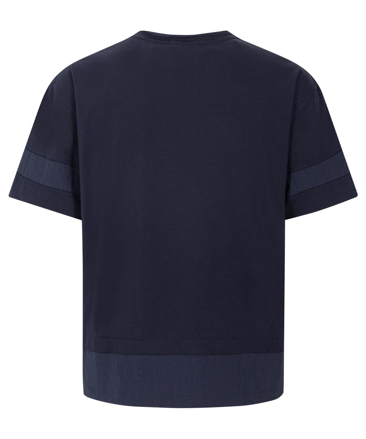 에이치직(H.JIK) Multi Raw-edge Panelled T-shirt-Navy