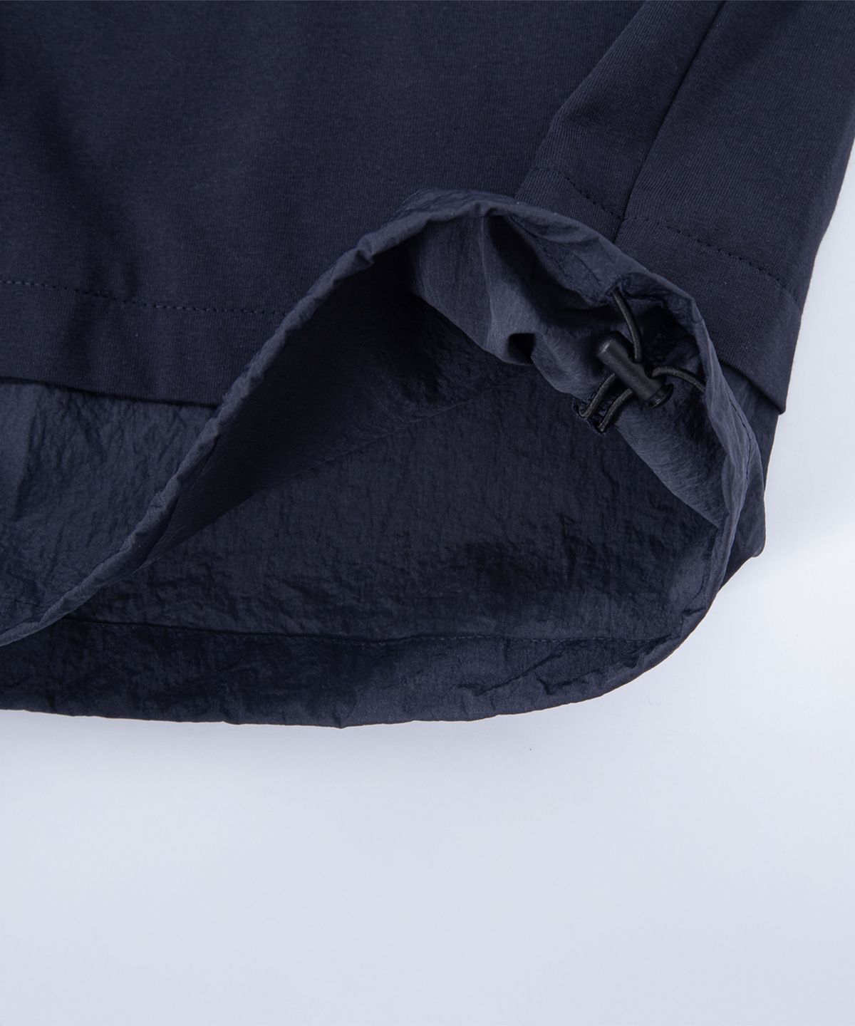 에이치직(H.JIK) Multi Raw-edge Panelled T-shirt-Navy
