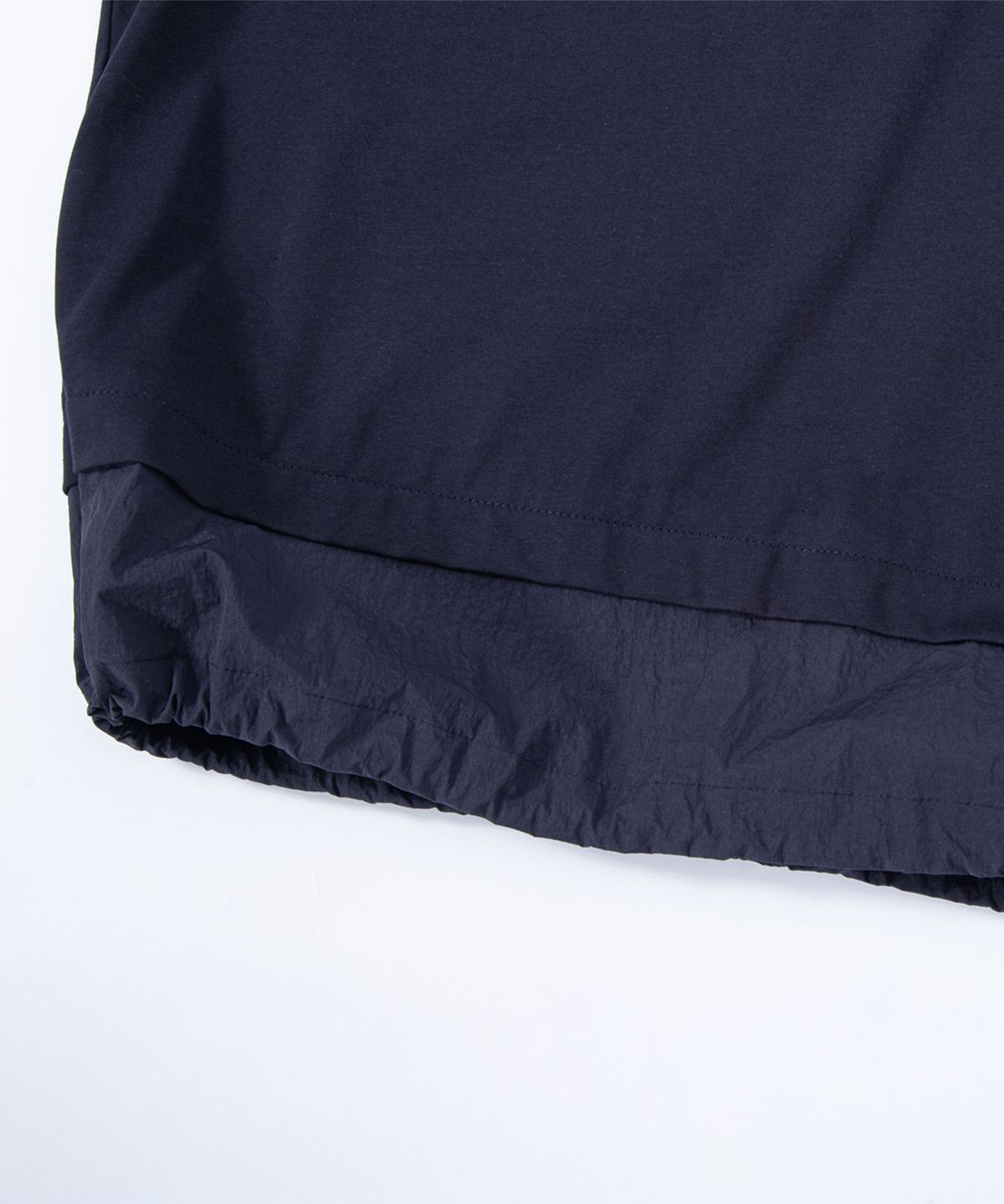 에이치직(H.JIK) Multi Raw-edge Panelled T-shirt-Navy