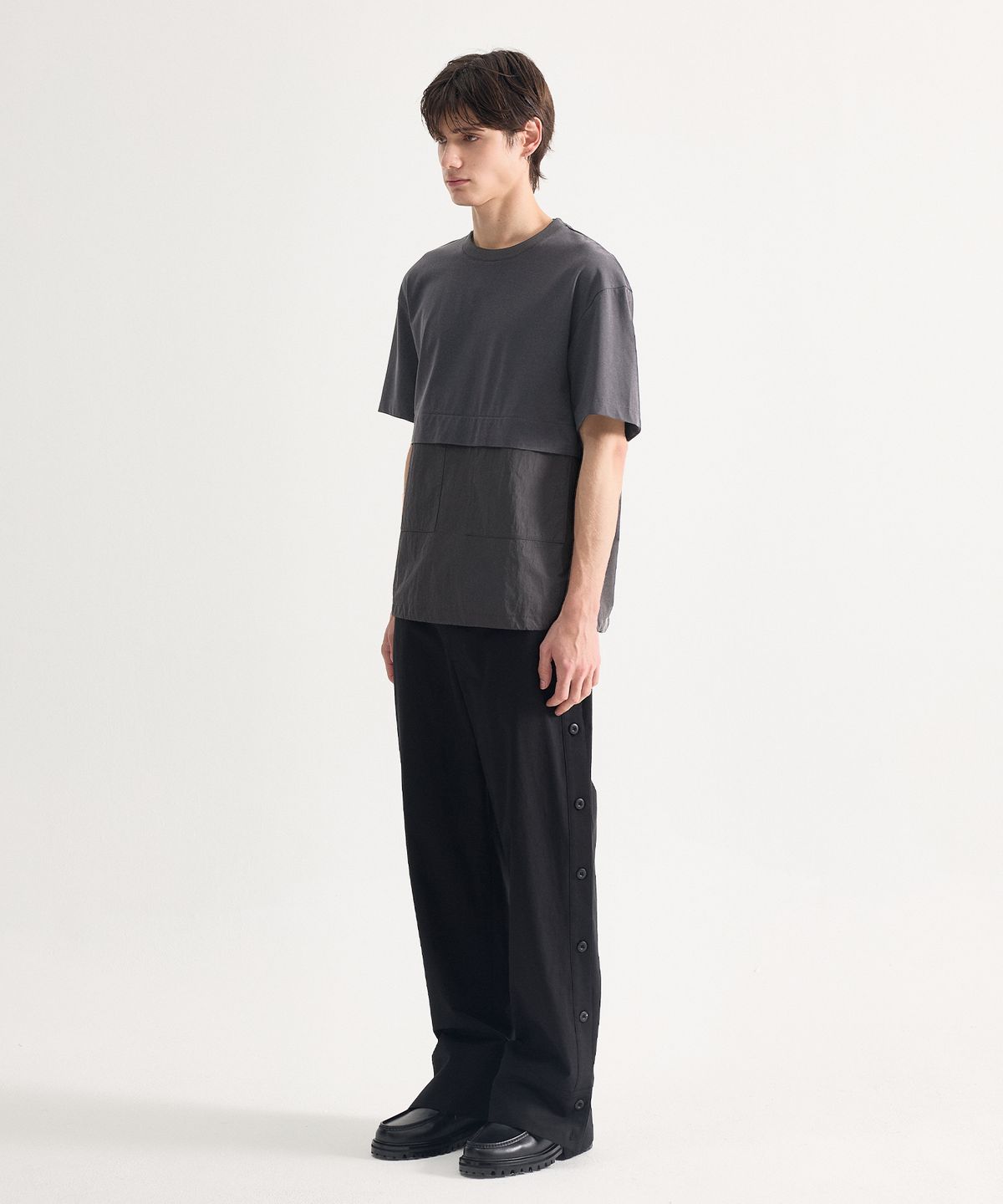 에이치직(H.JIK) Hybrid Utility Panel T-shirt - Gray
