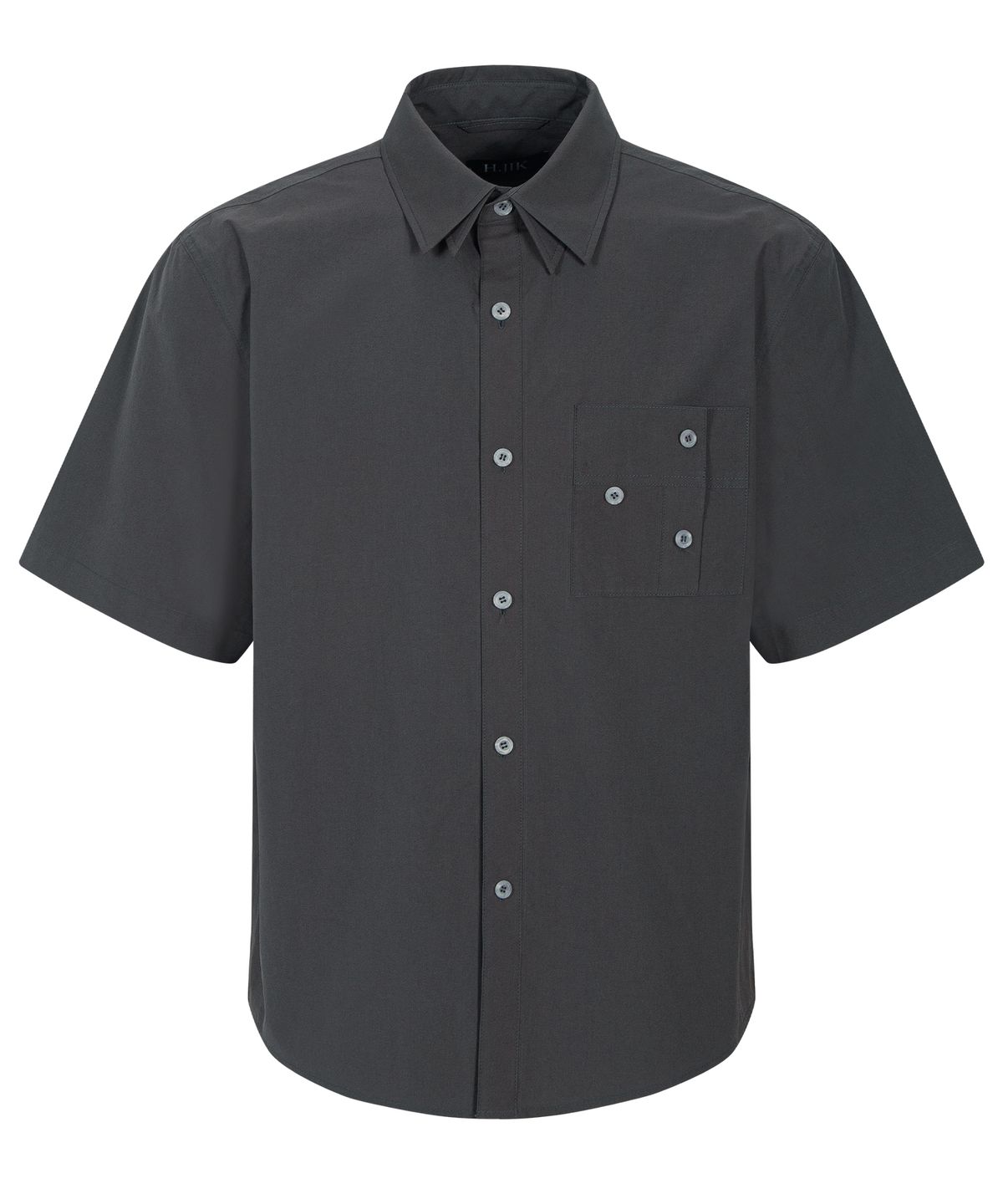 에이치직(H.JIK) Double Collar Cuff-Pocket Shirt - Charcoal