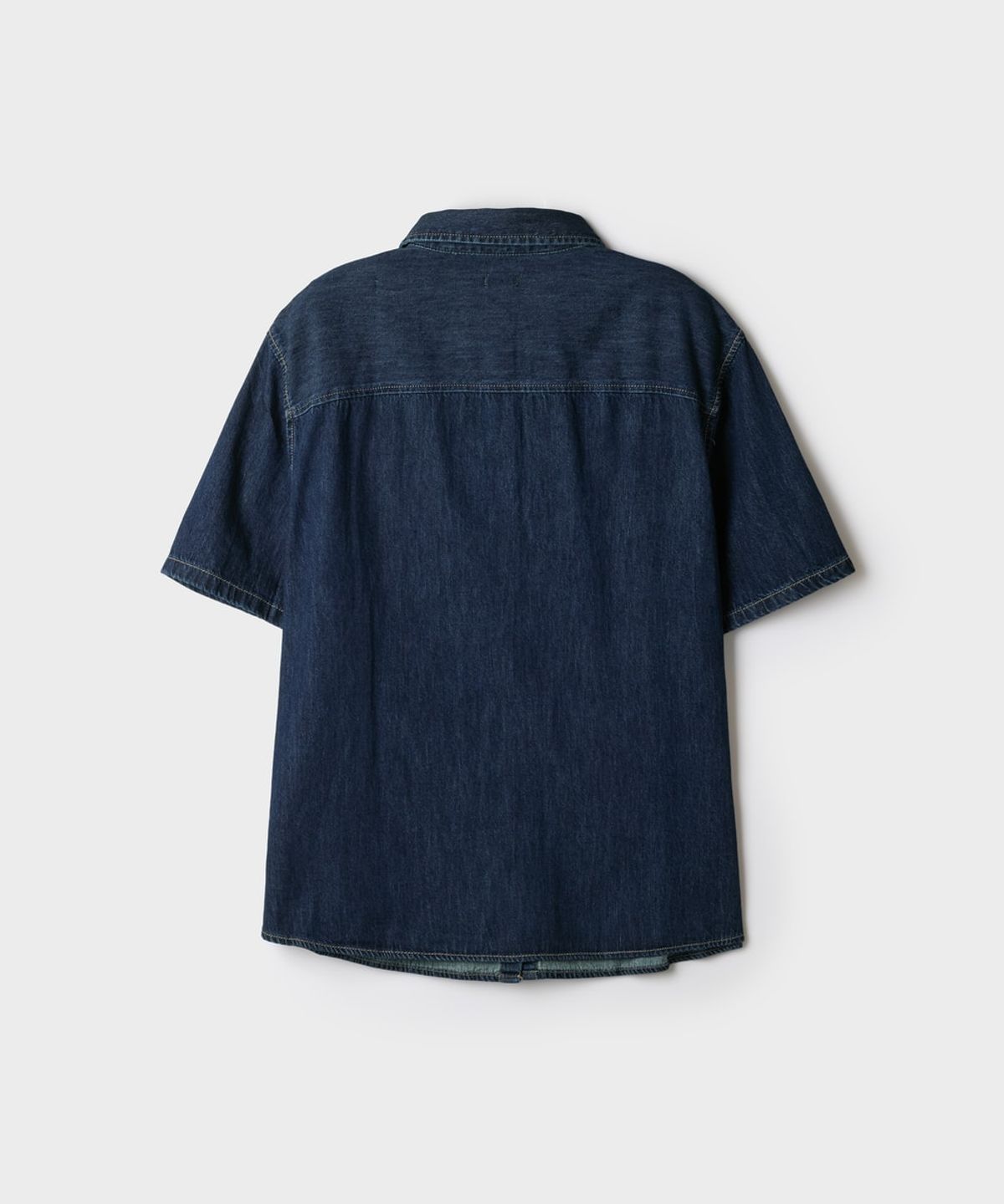 스파오(SPAO) 릴랙스핏 반팔 데님 셔츠 (RE)_SPYJG37G01