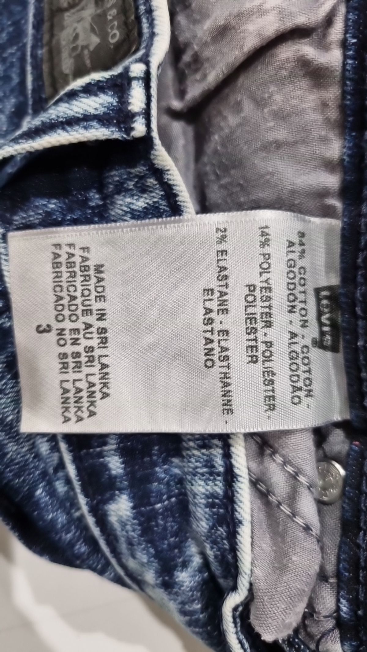 리바이스(LEVI'S) 청/데님 팬츠 L6